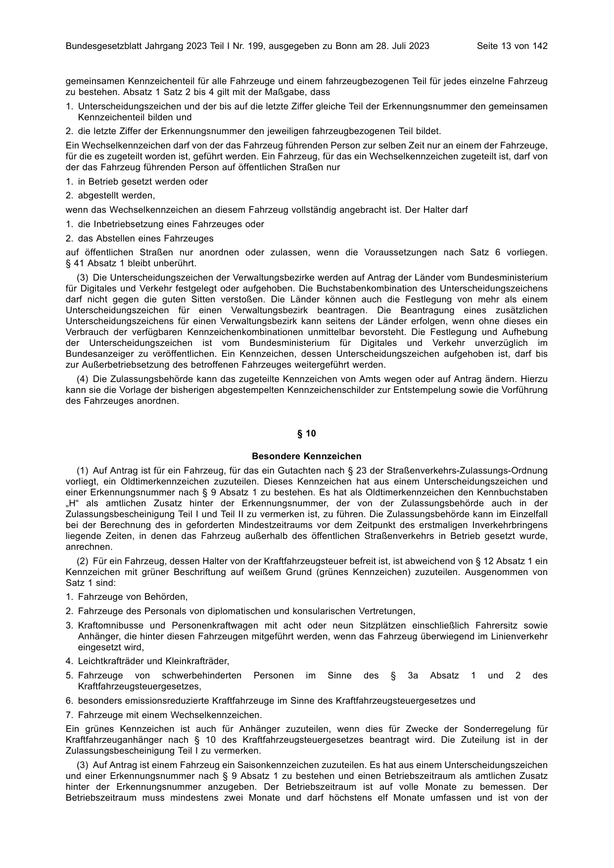 BGBl. 2023, Seite 13 — Originalseite als Abbildung