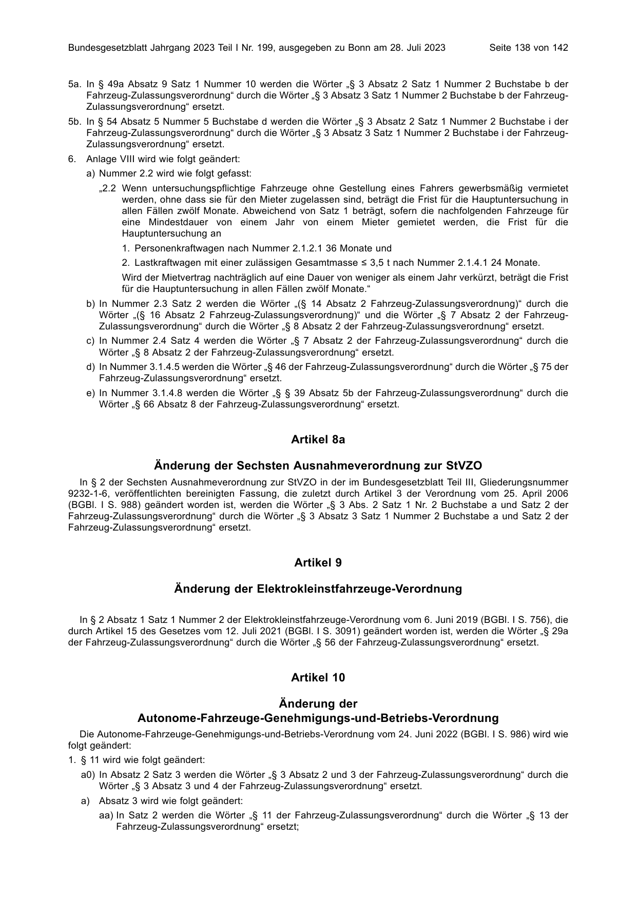 BGBl. 2023, Seite 138 — Originalseite als Abbildung