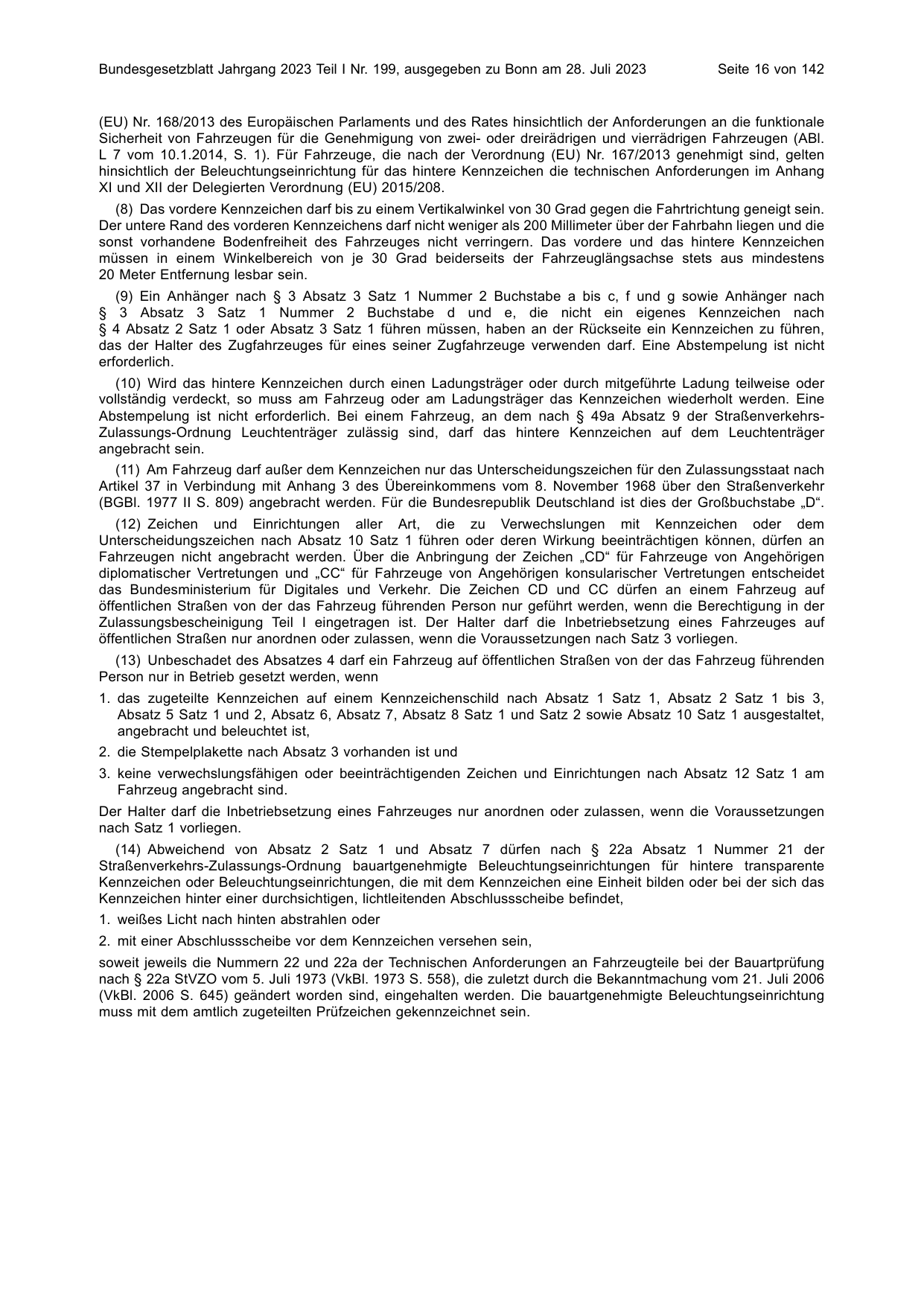 BGBl. 2023, Seite 16 — Originalseite als Abbildung