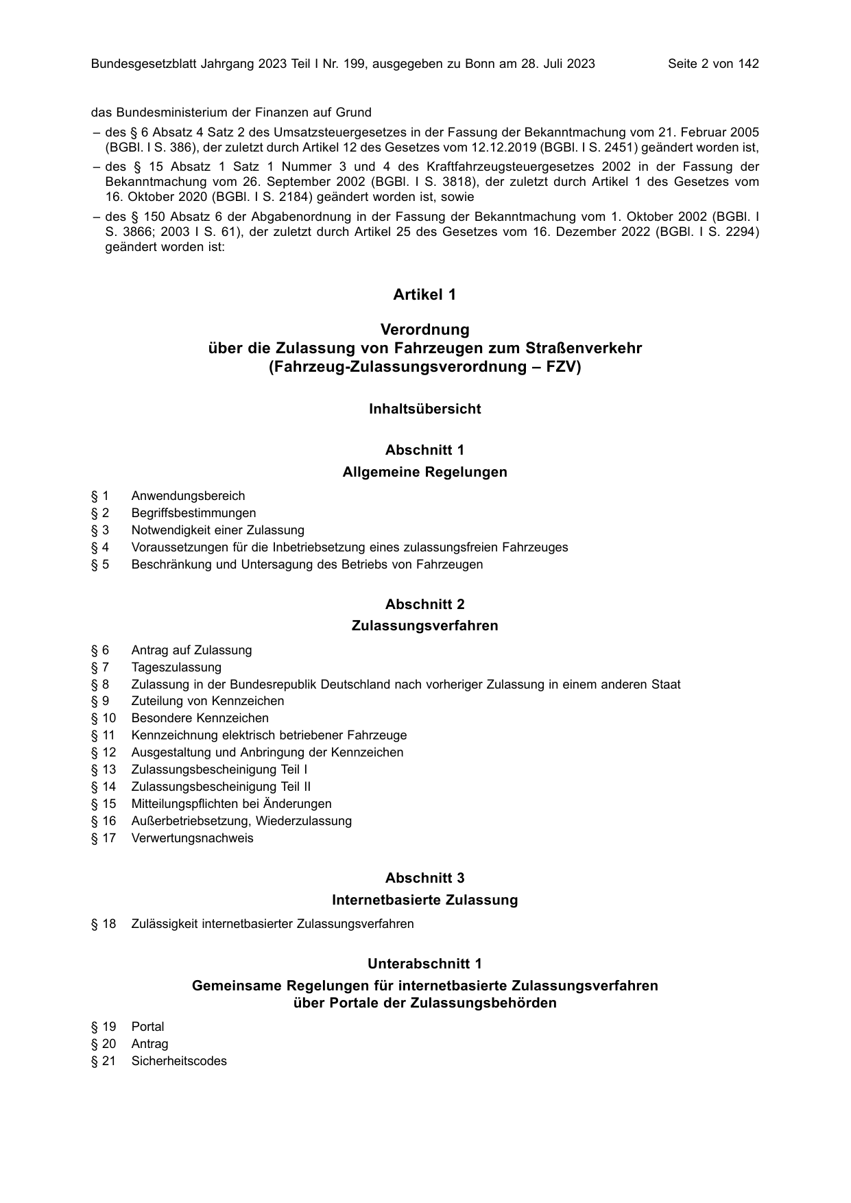 BGBl. 2023, Seite 2 — Originalseite als Abbildung