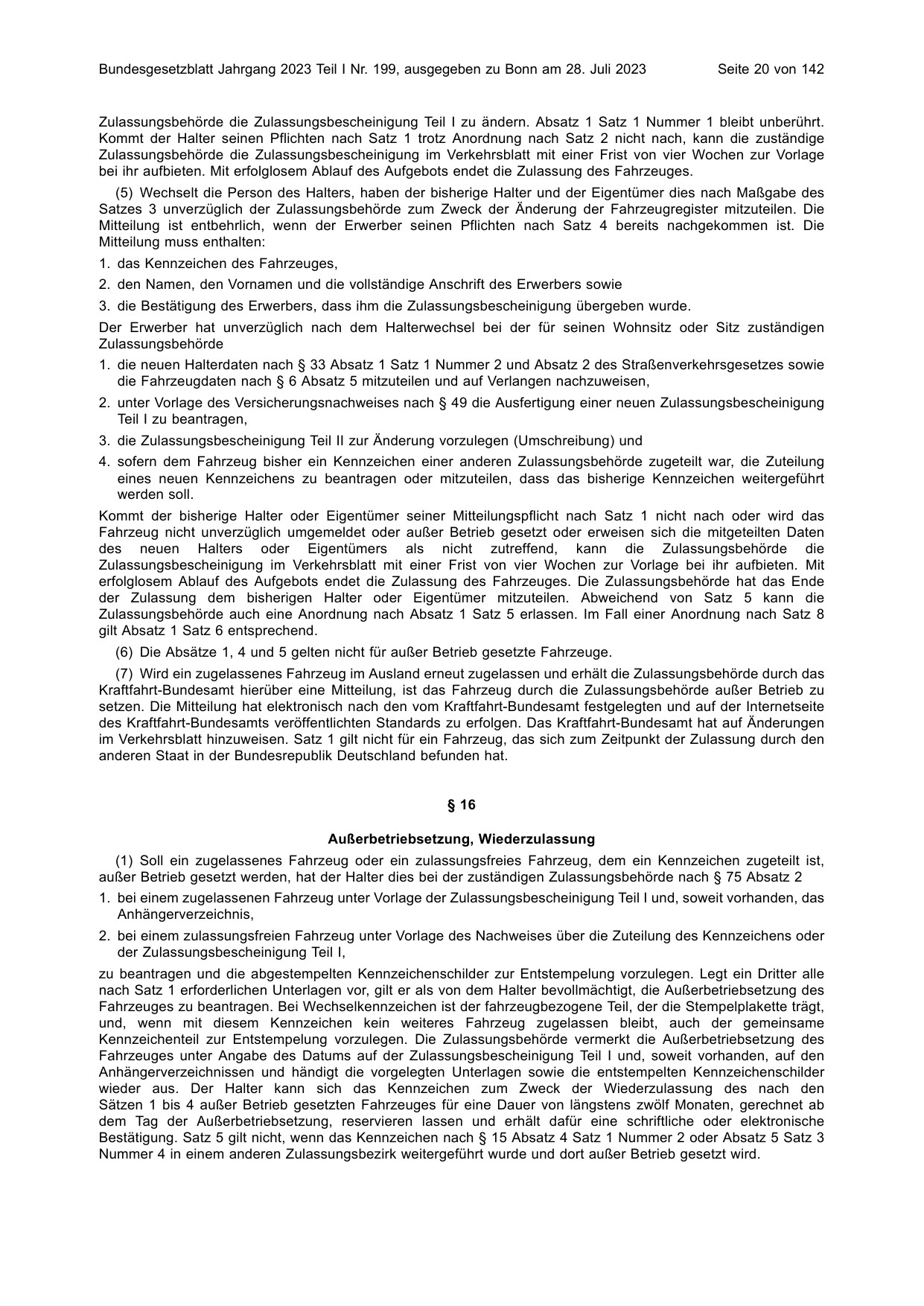 BGBl. 2023, Seite 20 — Originalseite als Abbildung