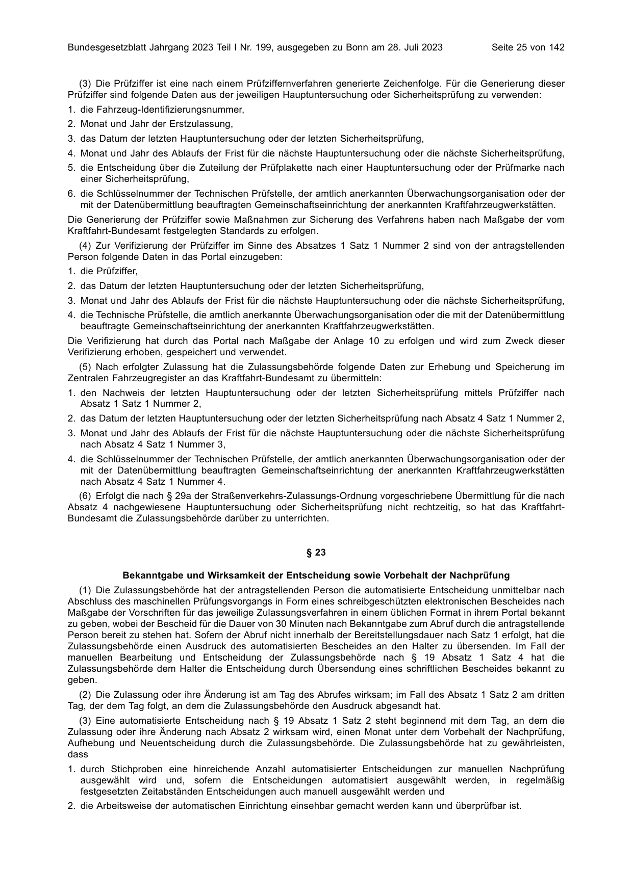 BGBl. 2023, Seite 25 — Originalseite als Abbildung