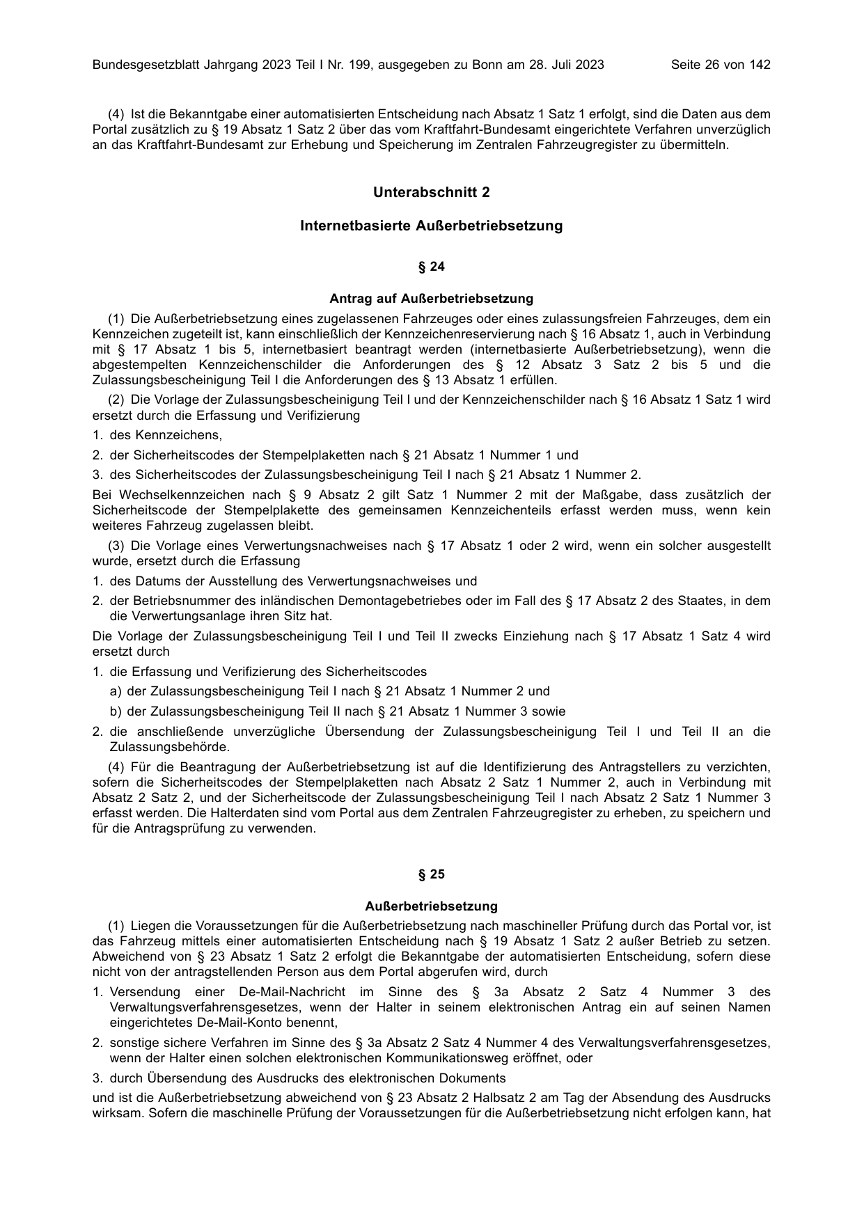 BGBl. 2023, Seite 26 — Originalseite als Abbildung