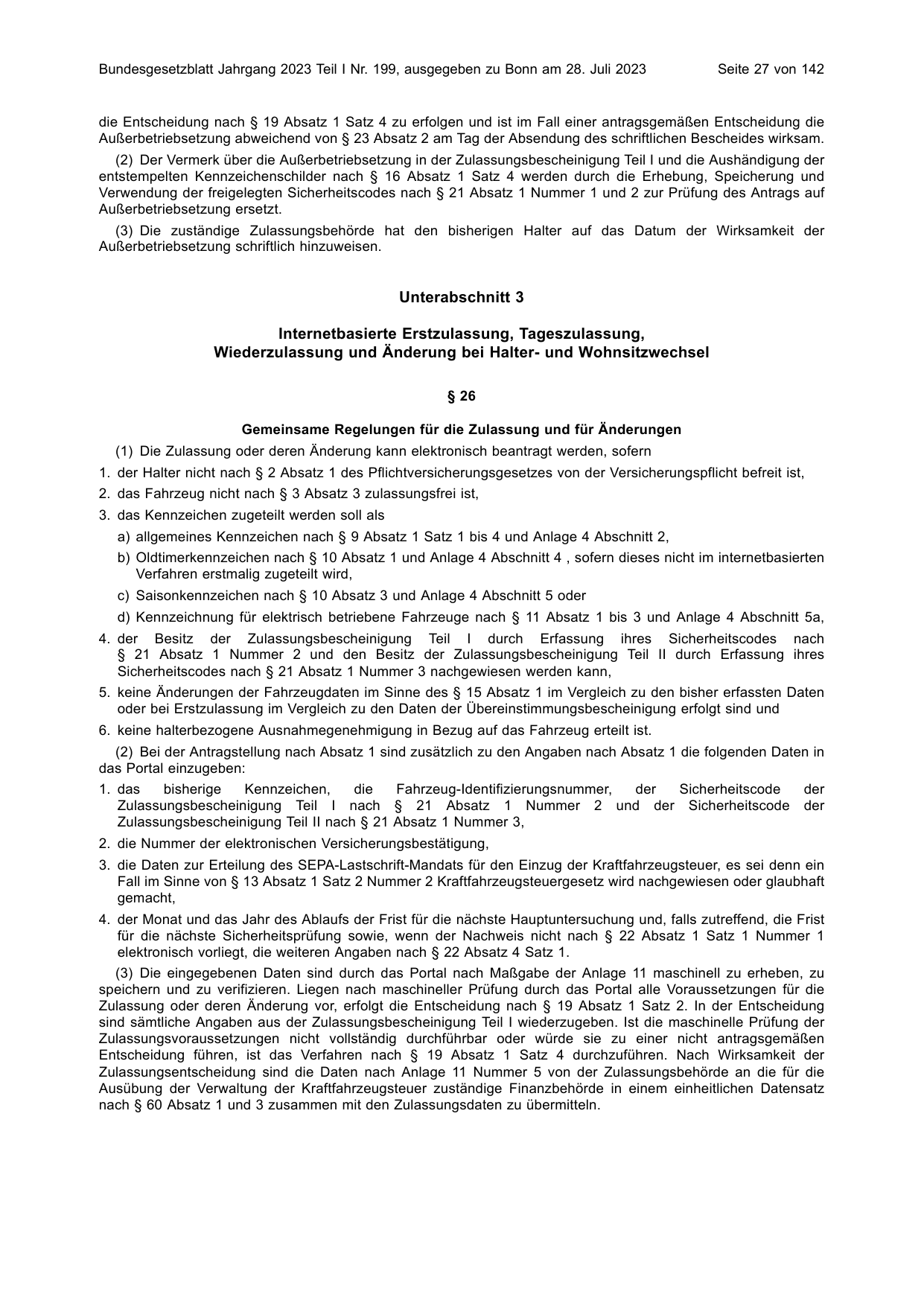BGBl. 2023, Seite 27 — Originalseite als Abbildung