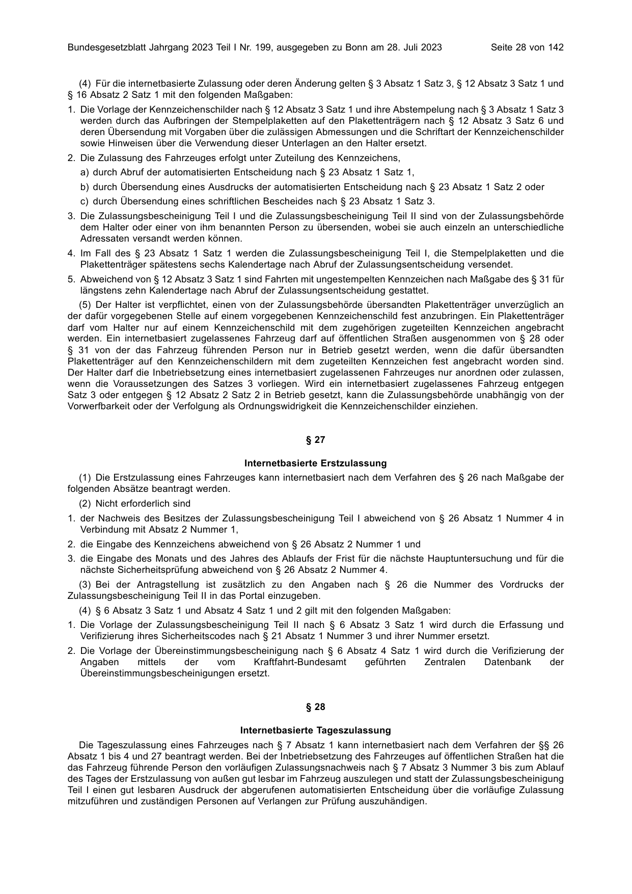 BGBl. 2023, Seite 28 — Originalseite als Abbildung