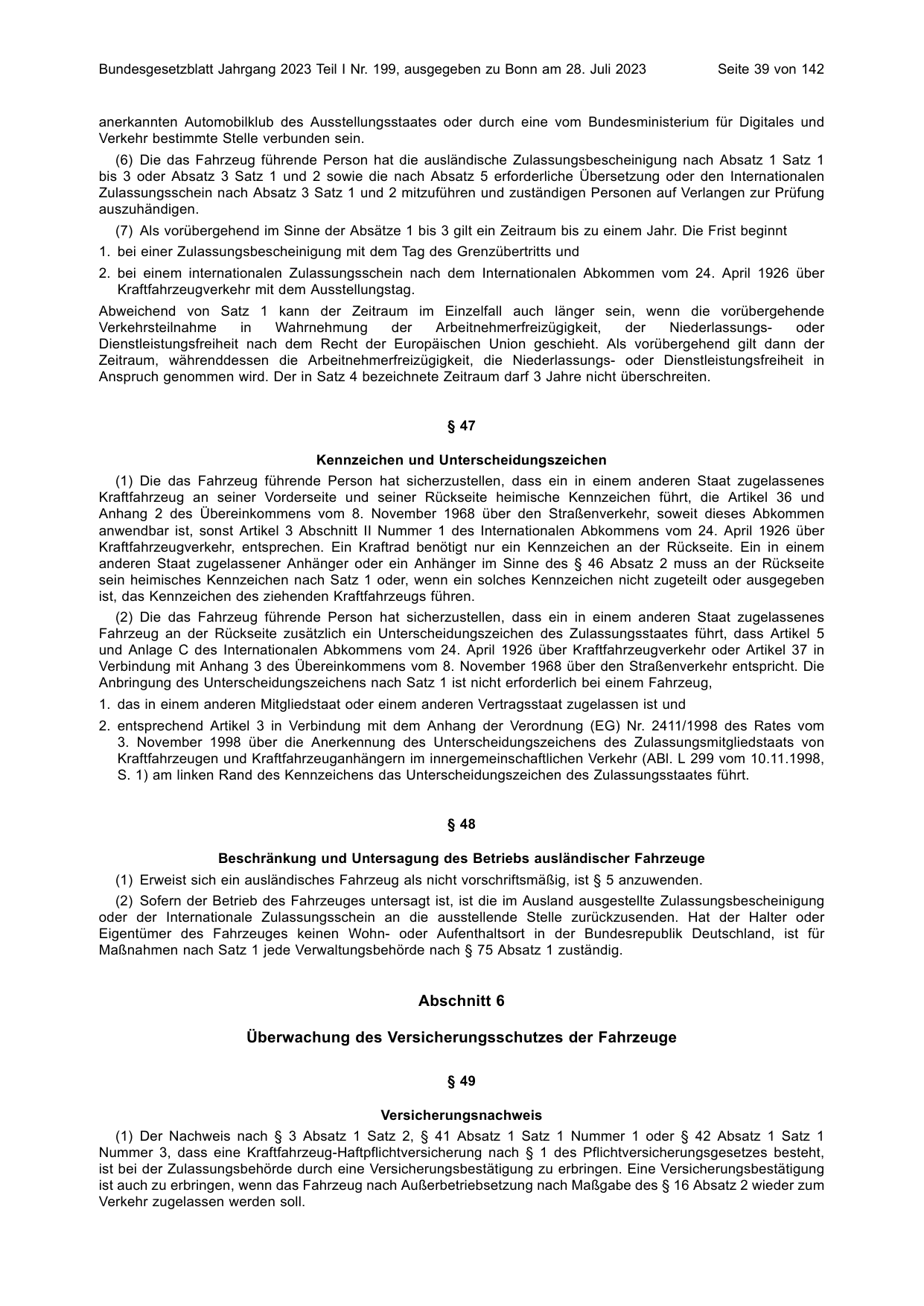 BGBl. 2023, Seite 39 — Originalseite als Abbildung