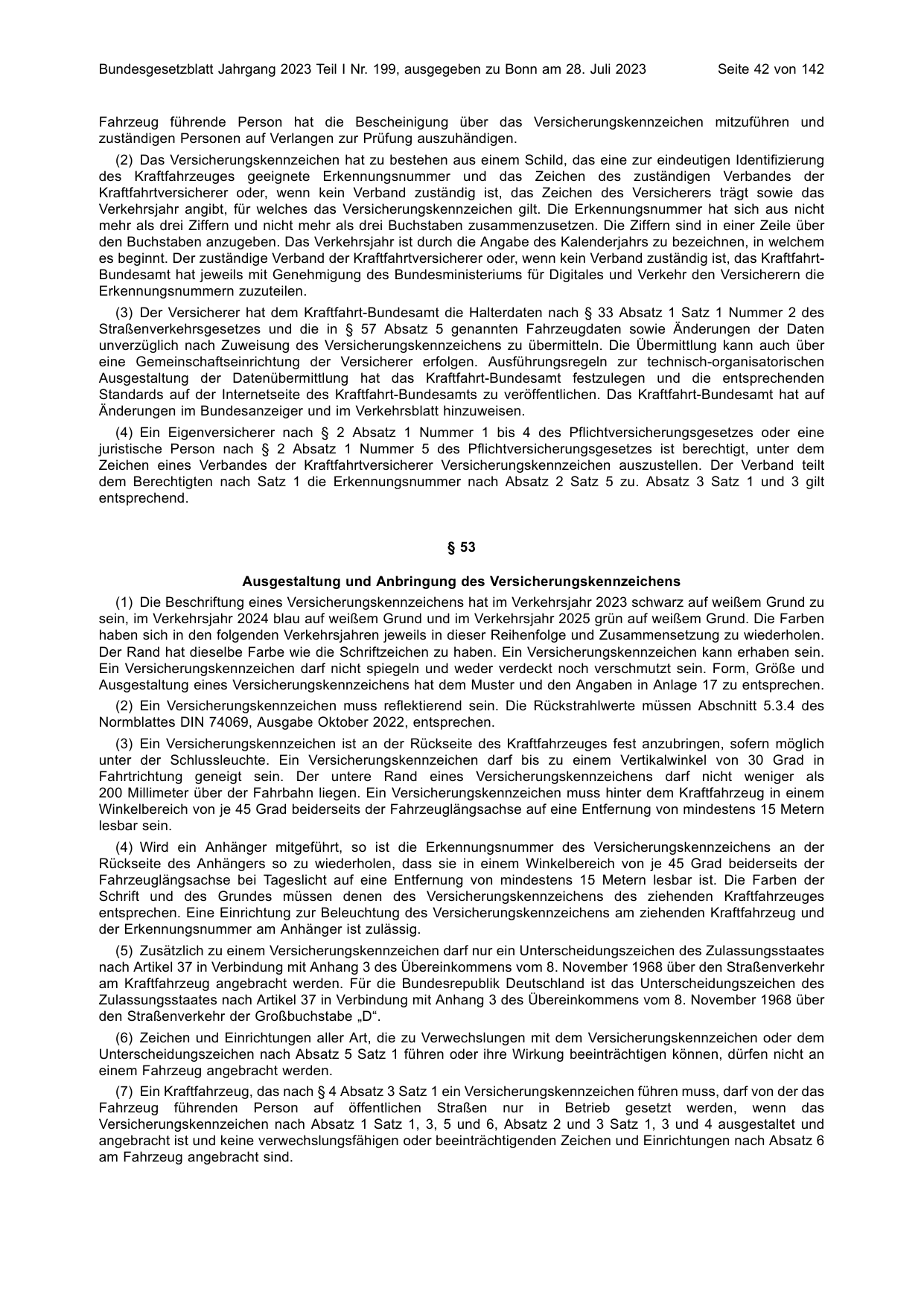 BGBl. 2023, Seite 42 — Originalseite als Abbildung