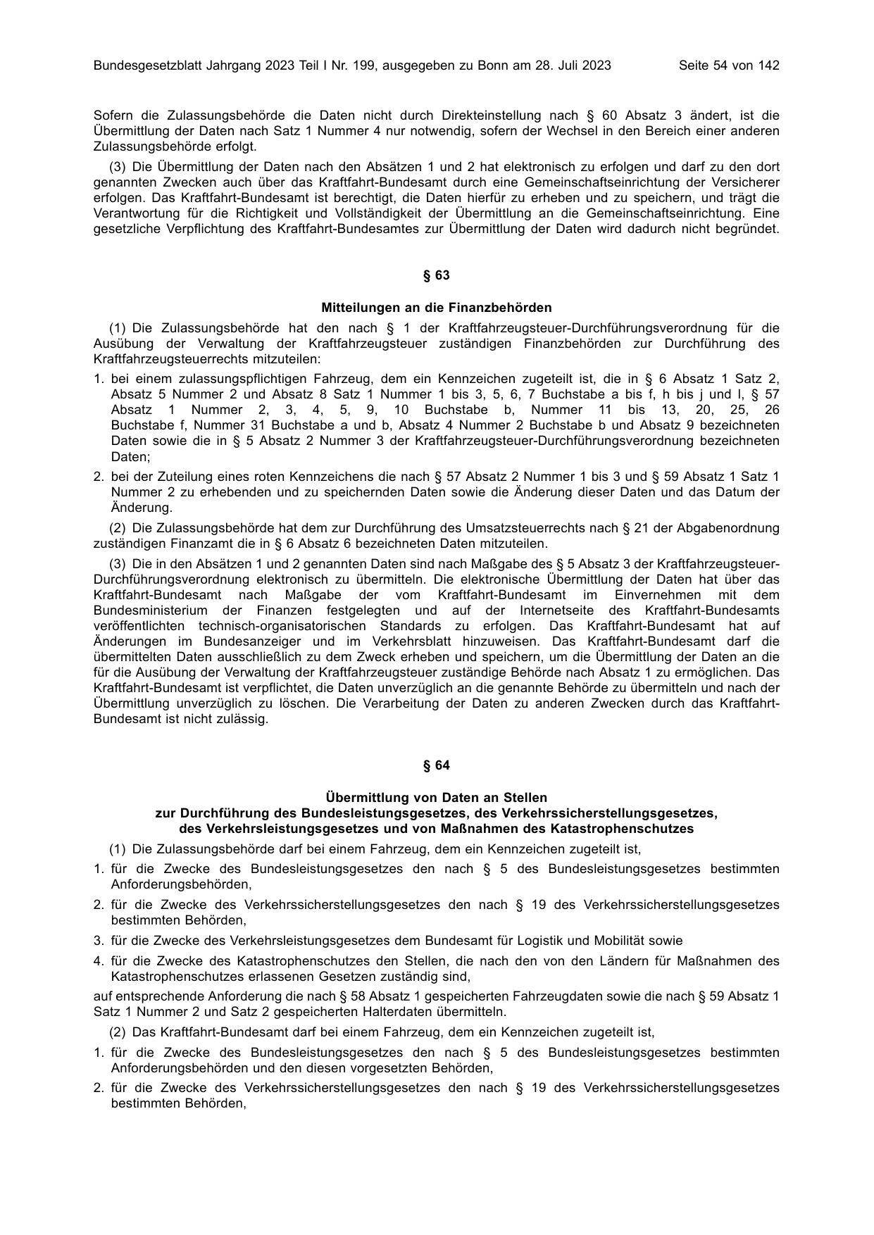 BGBl. 2023, Seite 54 — Originalseite als Abbildung