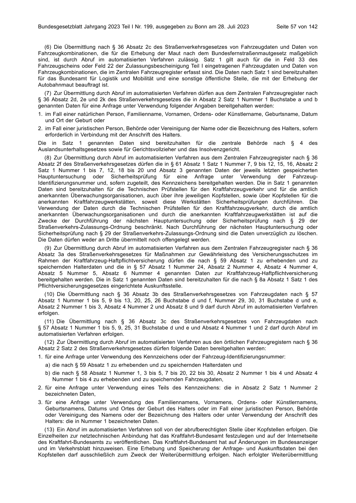 BGBl. 2023, Seite 57 — Originalseite als Abbildung