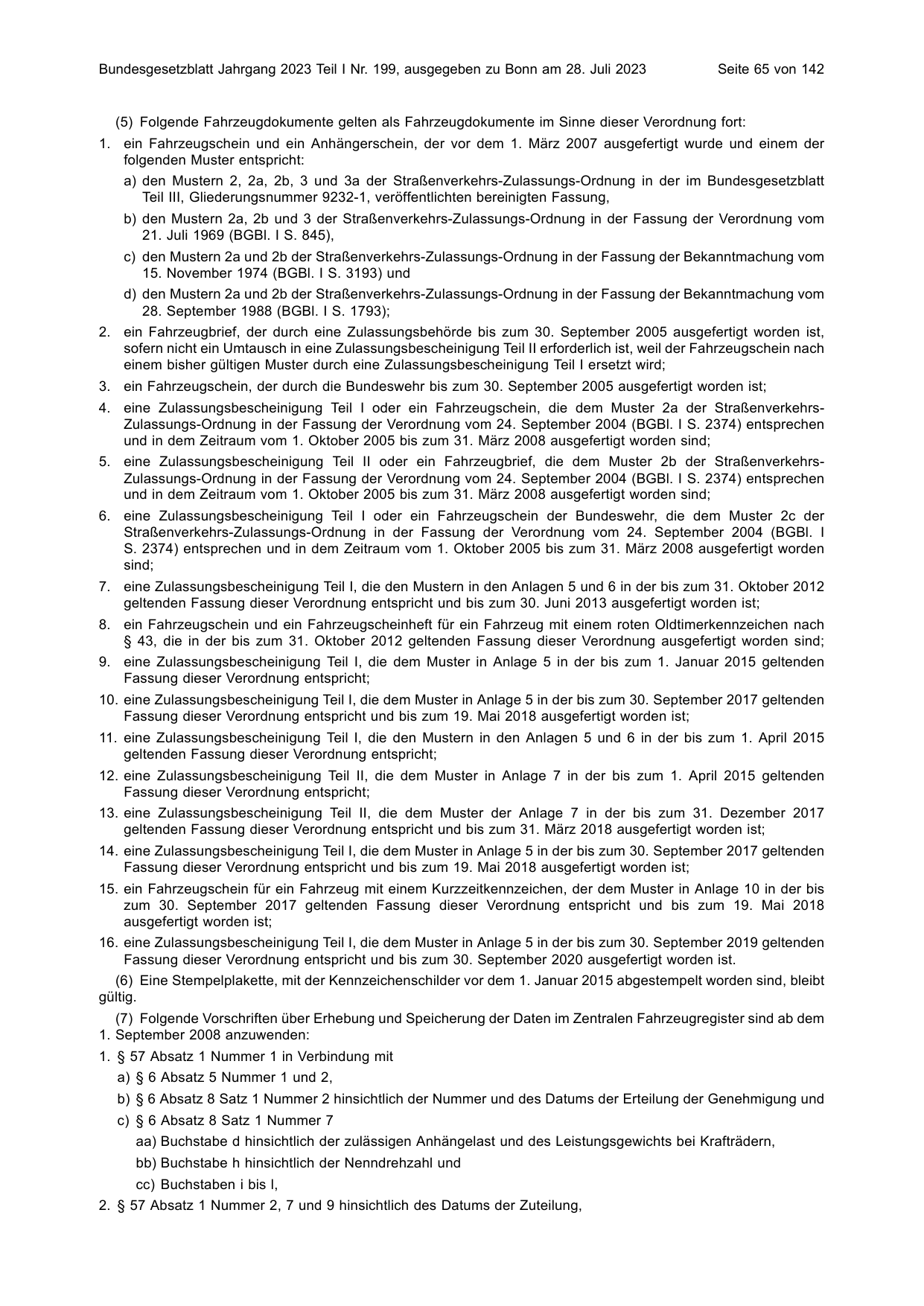 BGBl. 2023, Seite 65 — Originalseite als Abbildung