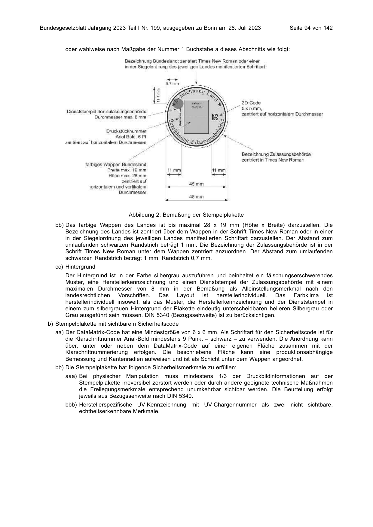 BGBl. 2023, Seite 94 — Originalseite als Abbildung