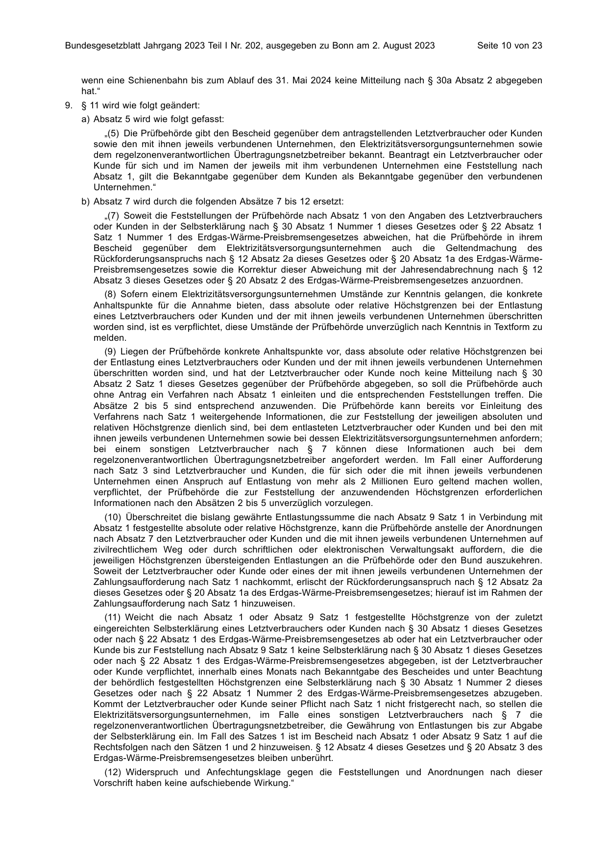 BGBl. 2023, Seite 10 — Originalseite als Abbildung