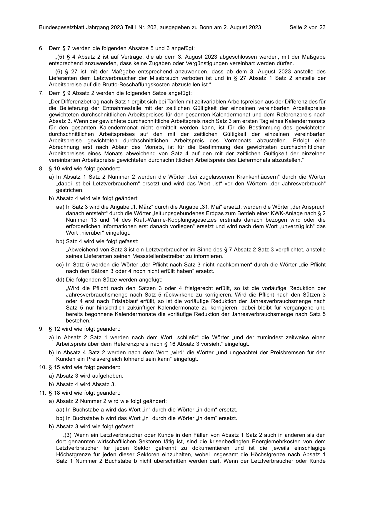 BGBl. 2023, Seite 2 — Originalseite als Abbildung