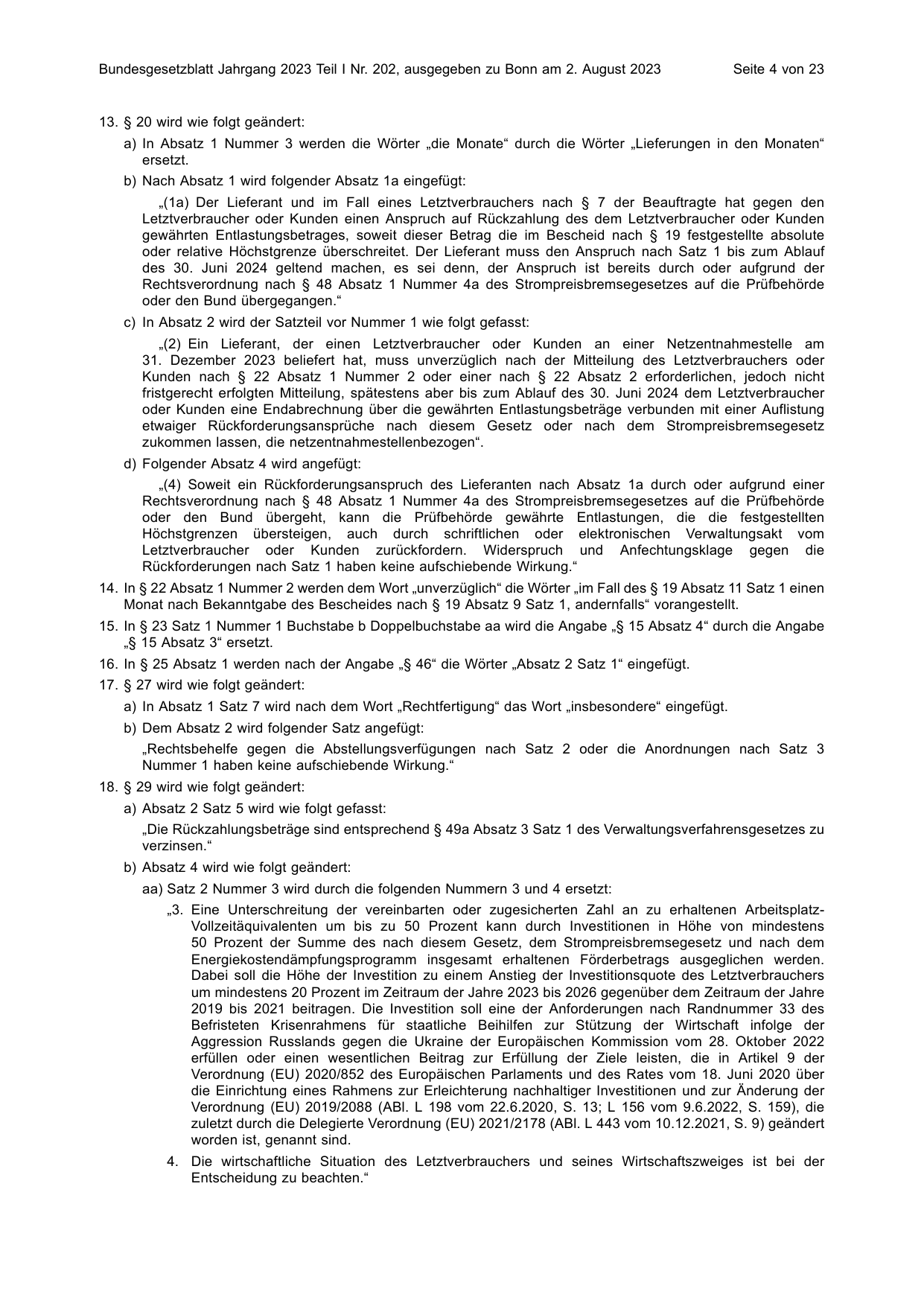 BGBl. 2023, Seite 4 — Originalseite als Abbildung