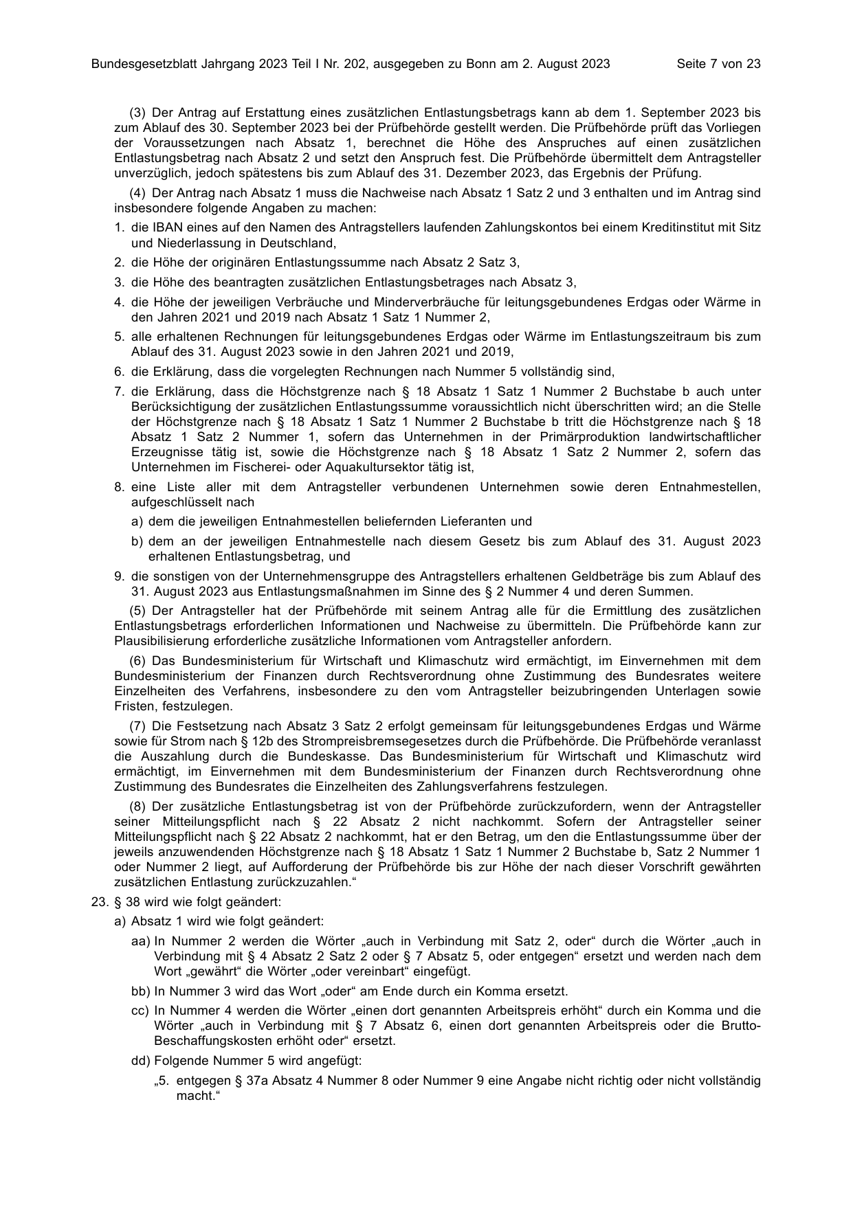 BGBl. 2023, Seite 7 — Originalseite als Abbildung