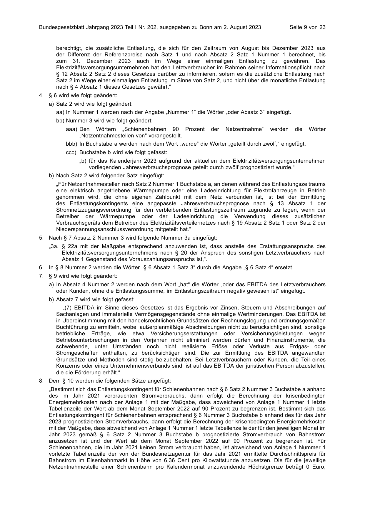 BGBl. 2023, Seite 9 — Originalseite als Abbildung