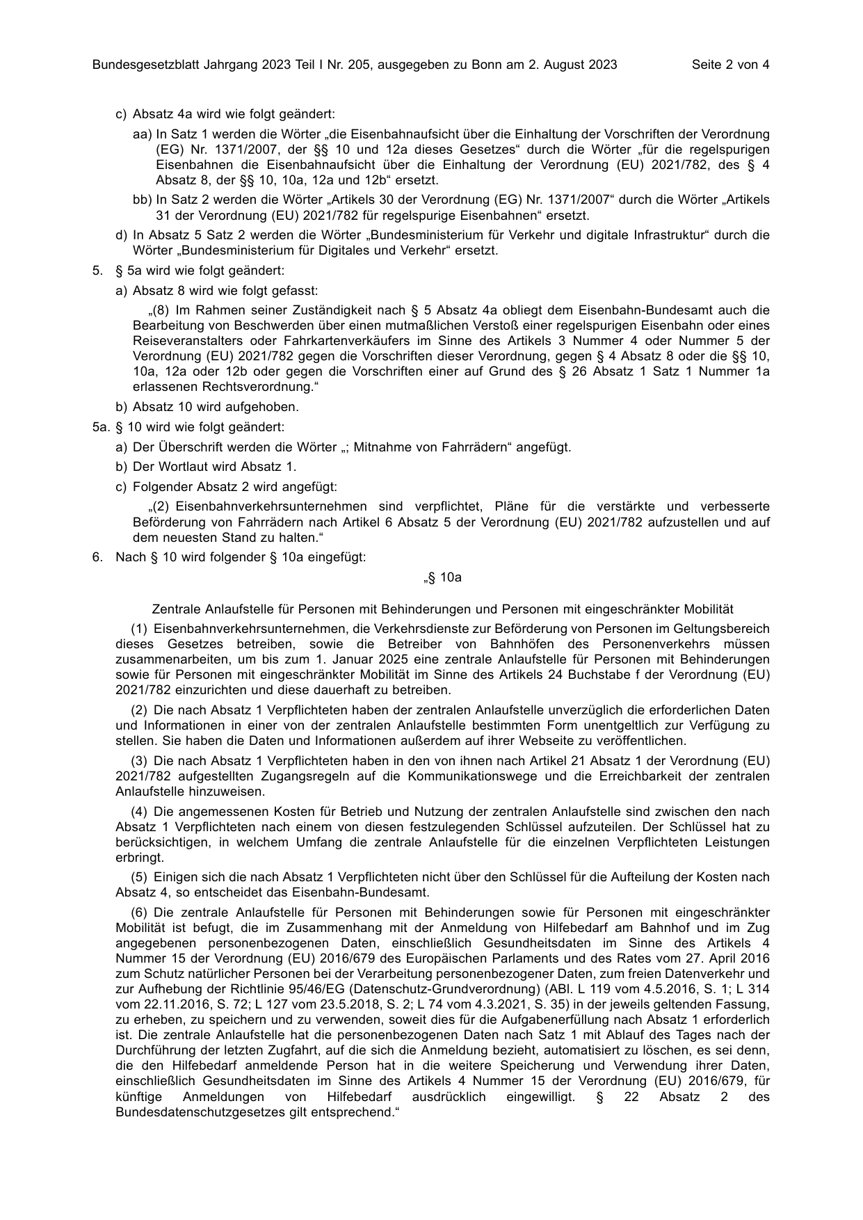 BGBl. 2023, Seite 2 — Originalseite als Abbildung