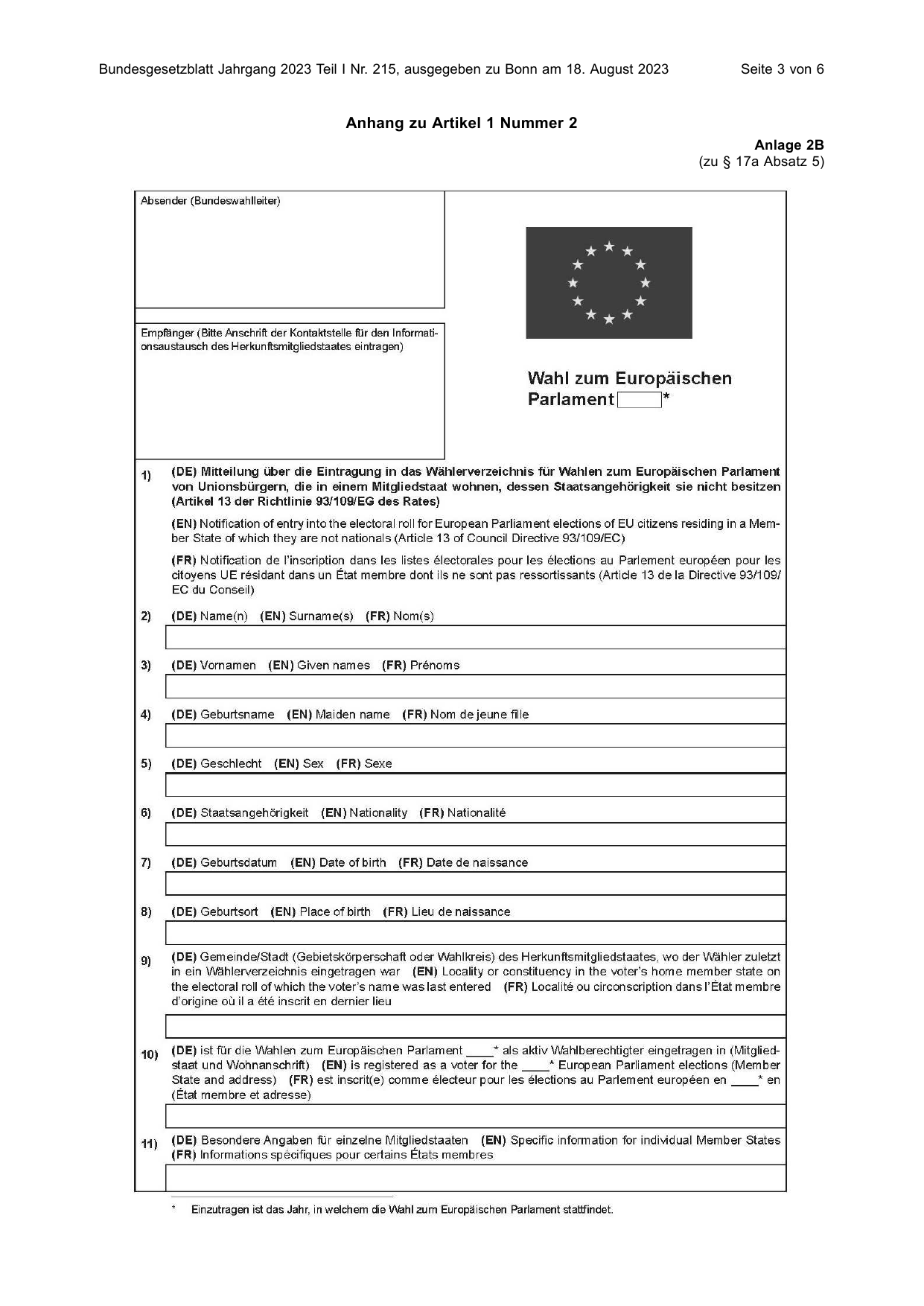 BGBl. 2023, Seite 3 — Originalseite als Abbildung