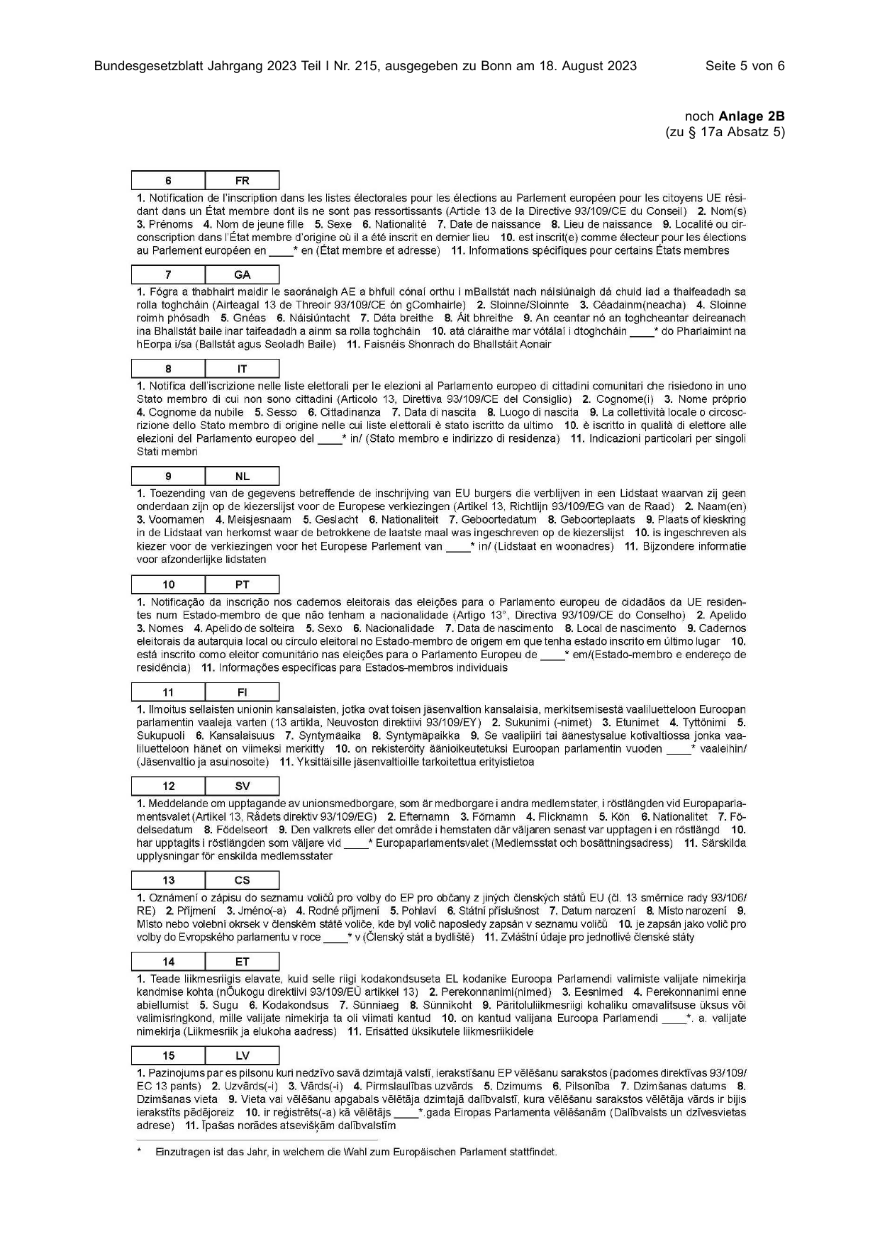 BGBl. 2023, Seite 5 — Originalseite als Abbildung