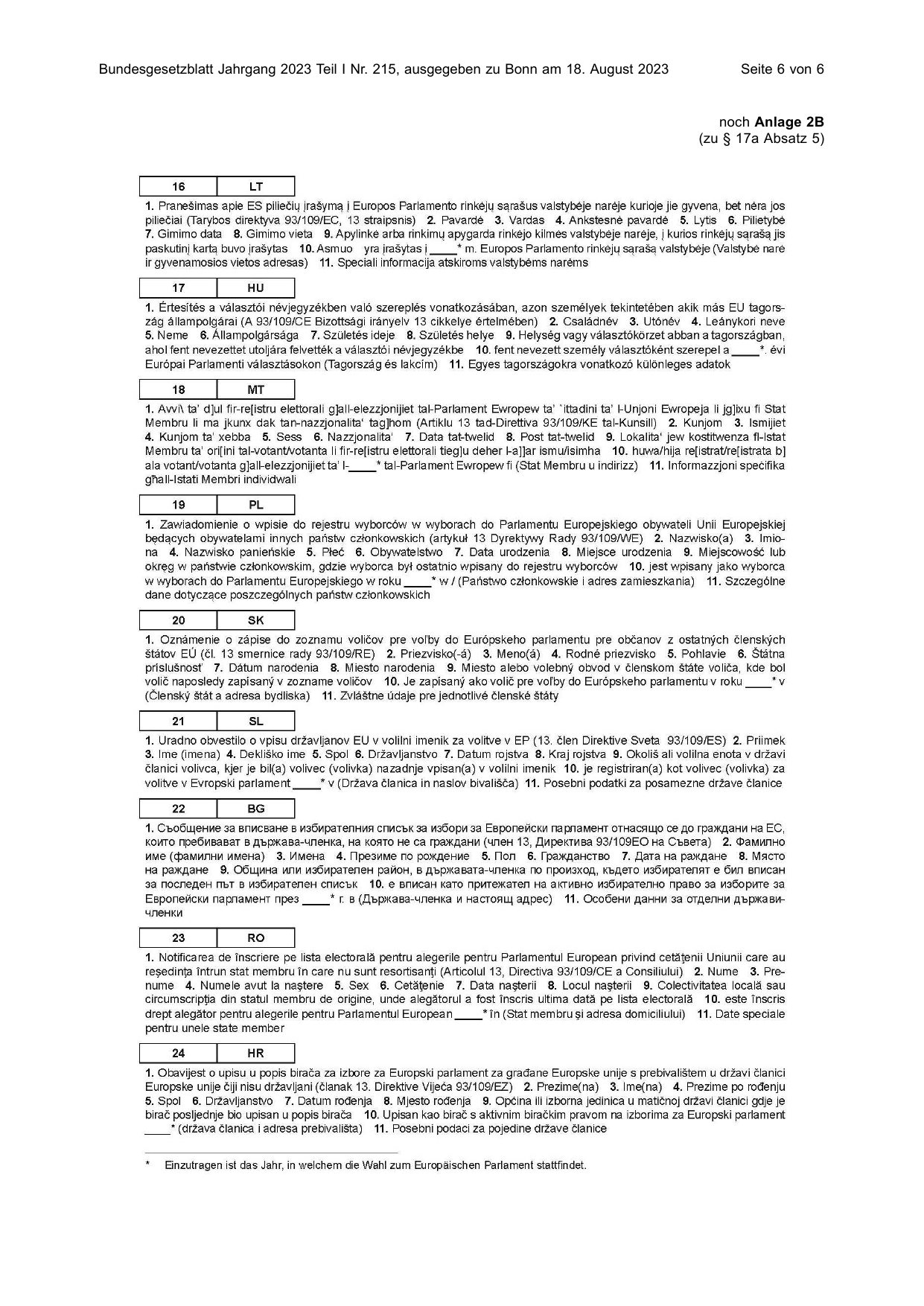 BGBl. 2023, Seite 6 — Originalseite als Abbildung