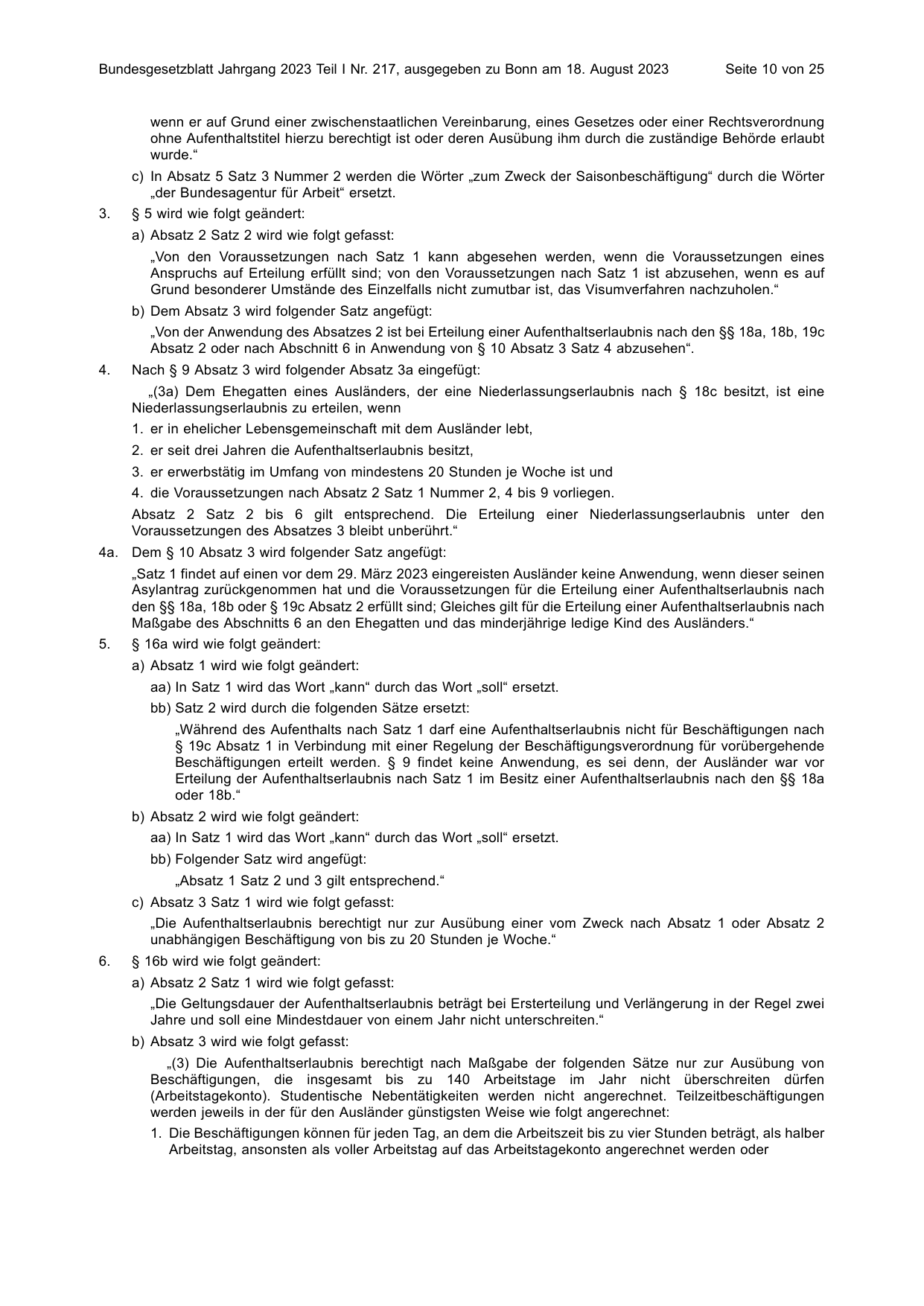 BGBl. 2023, Seite 10 — Originalseite als Abbildung