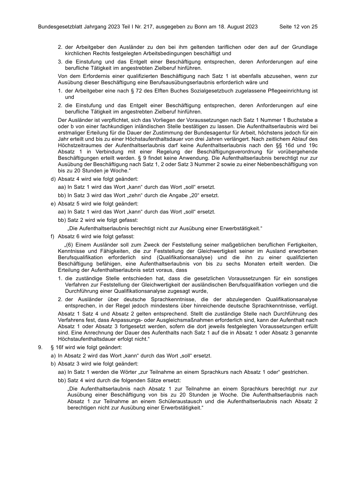 BGBl. 2023, Seite 12 — Originalseite als Abbildung