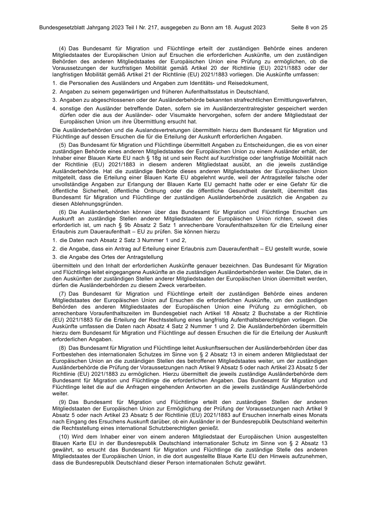 BGBl. 2023, Seite 8 — Originalseite als Abbildung