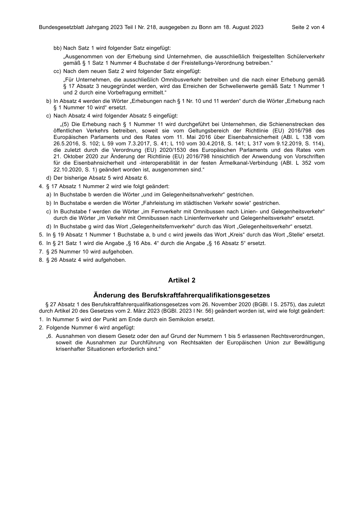 BGBl. 2023, Seite 2 — Originalseite als Abbildung