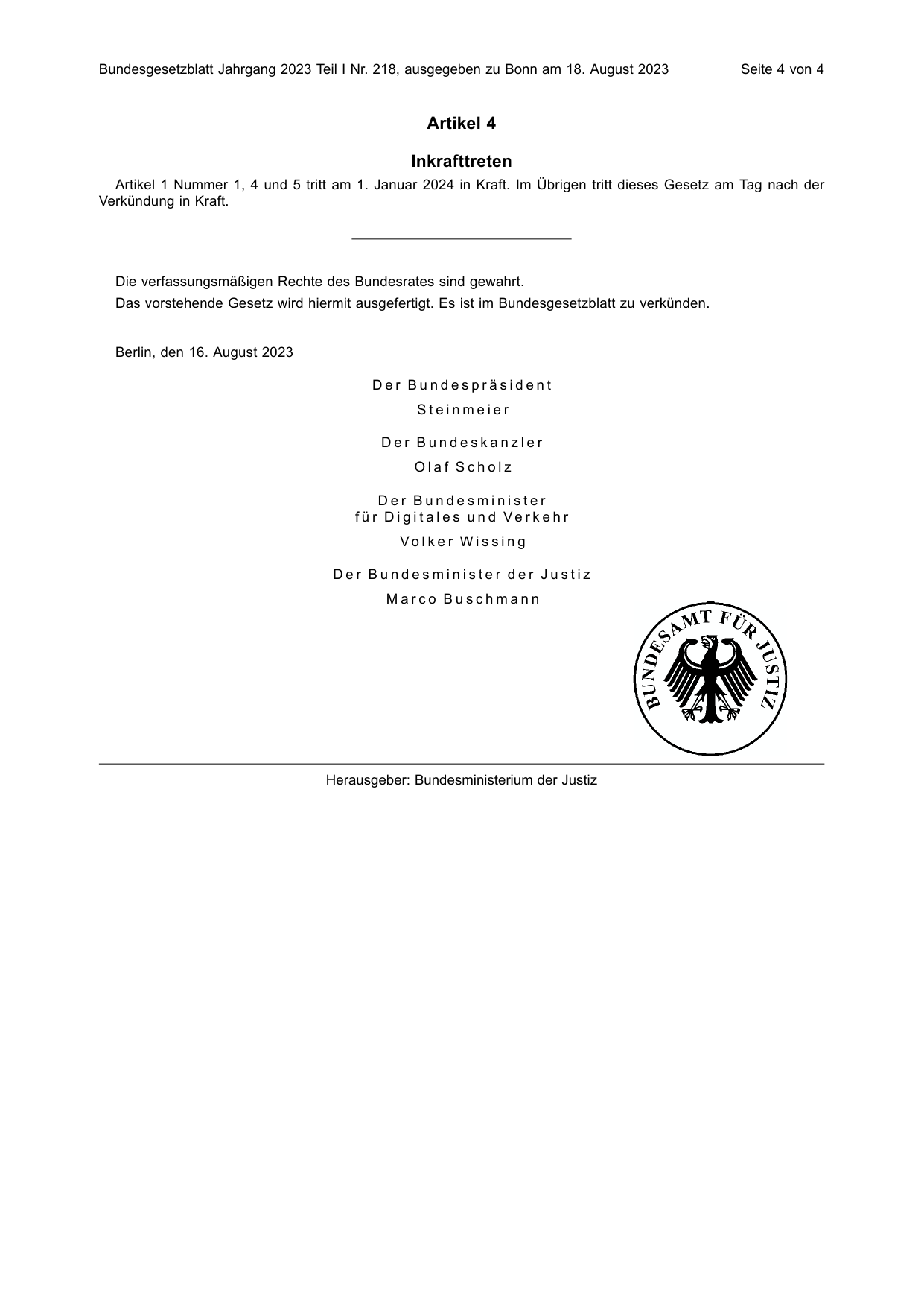 BGBl. 2023, Seite 4 — Originalseite als Abbildung