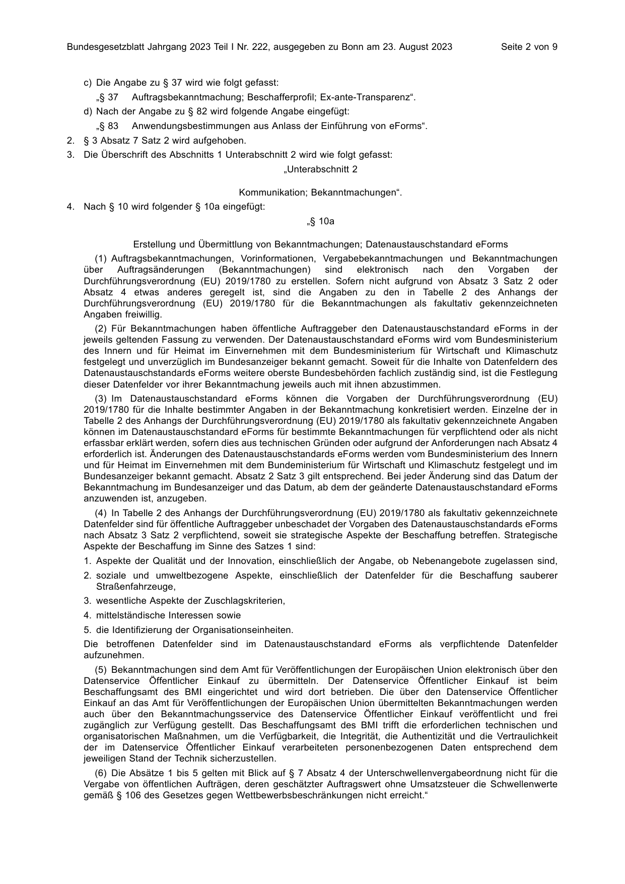 BGBl. 2023, Seite 2 — Originalseite als Abbildung
