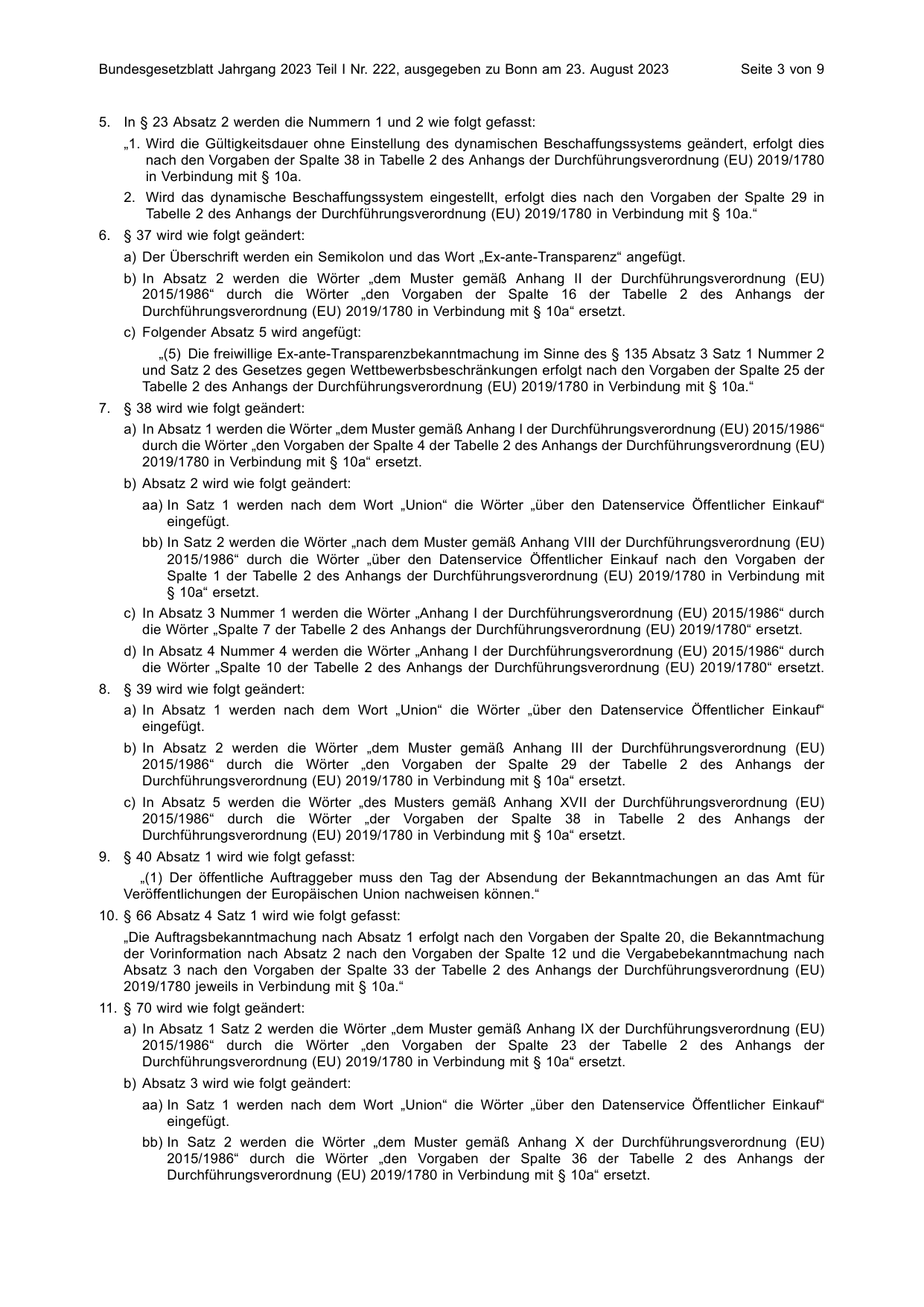 BGBl. 2023, Seite 3 — Originalseite als Abbildung