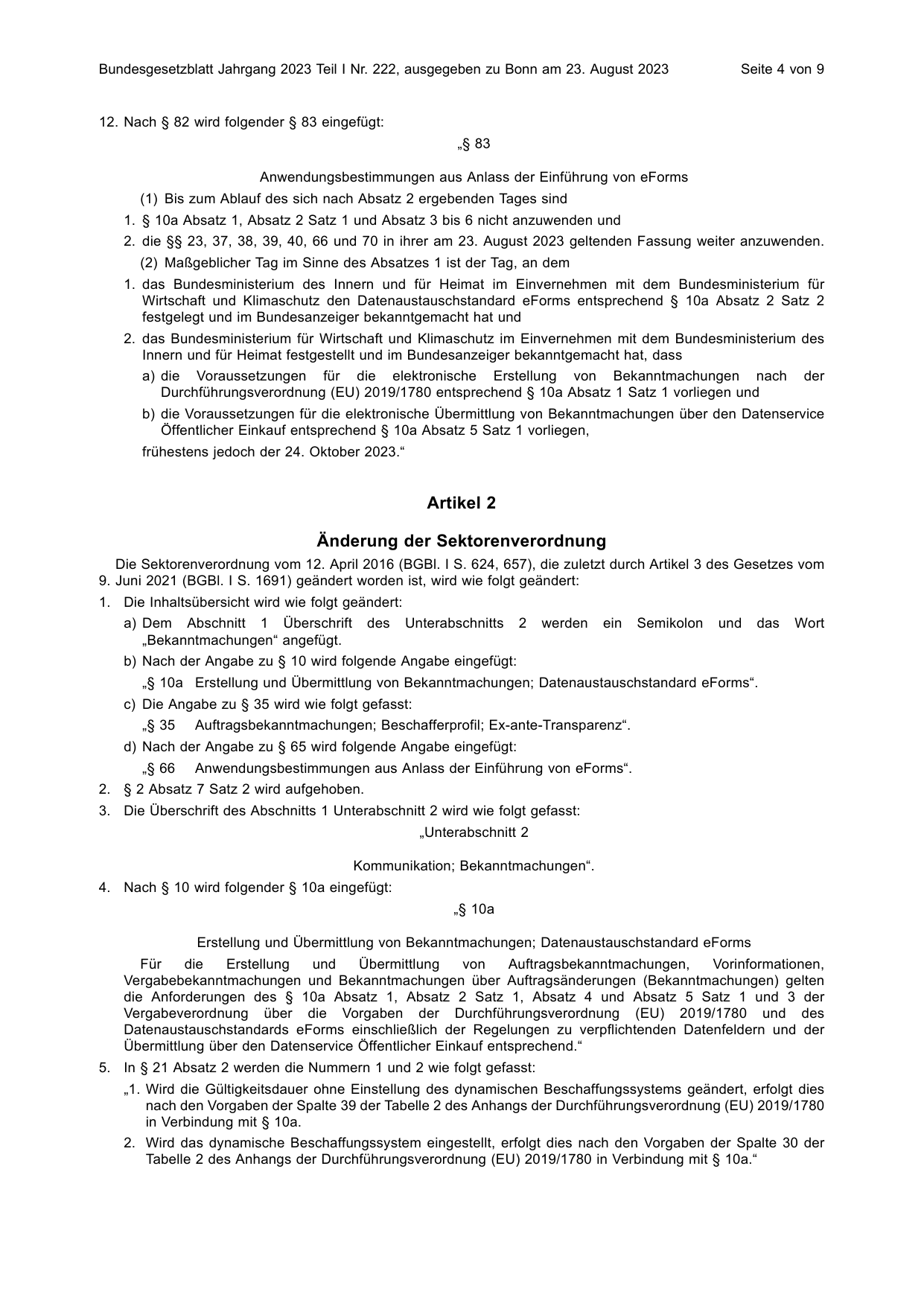 BGBl. 2023, Seite 4 — Originalseite als Abbildung