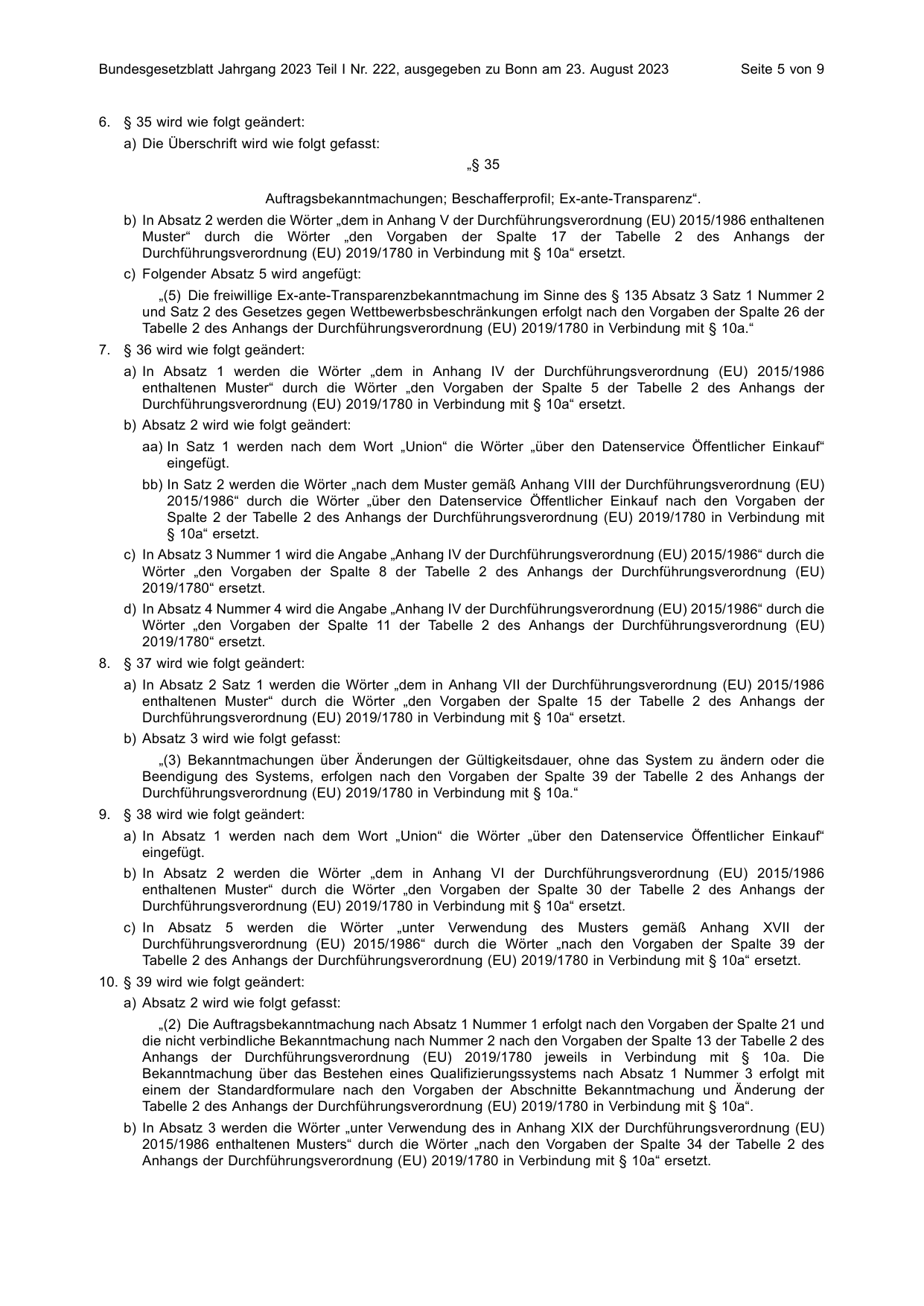 BGBl. 2023, Seite 5 — Originalseite als Abbildung