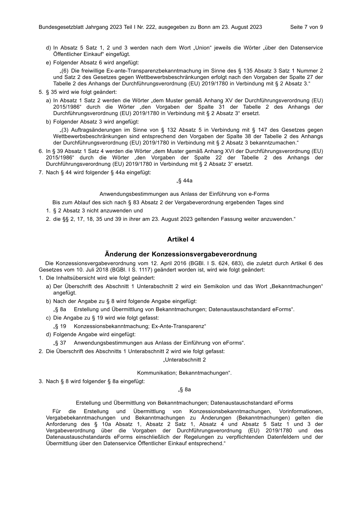 BGBl. 2023, Seite 7 — Originalseite als Abbildung