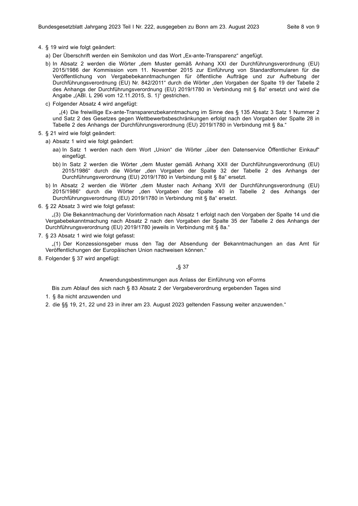BGBl. 2023, Seite 8 — Originalseite als Abbildung