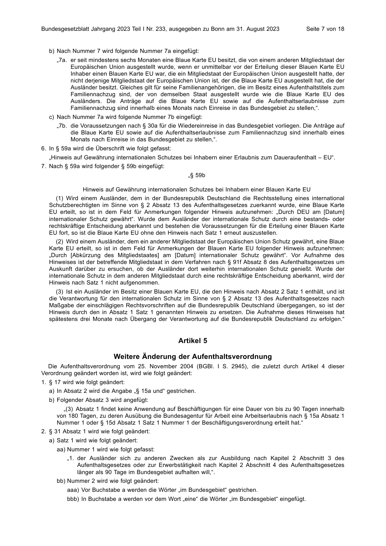 BGBl. 2023, Seite 7 — Originalseite als Abbildung