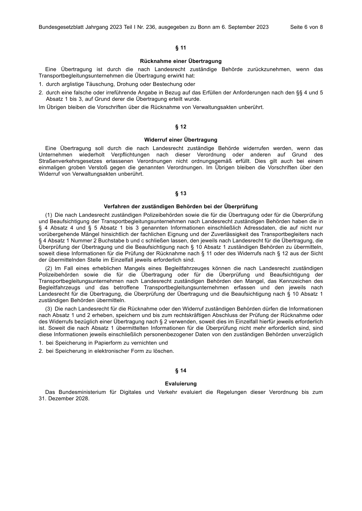 BGBl. 2023, Seite 6 — Originalseite als Abbildung