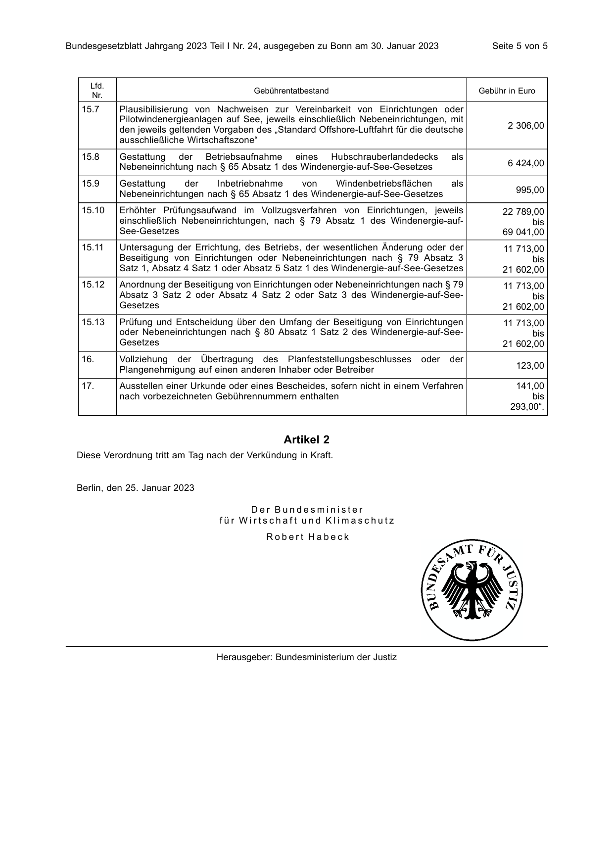BGBl. 2023, Seite 5 — Originalseite als Abbildung
