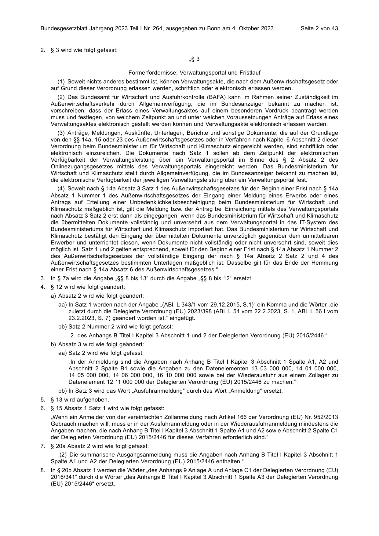 BGBl. 2023, Seite 2 — Originalseite als Abbildung