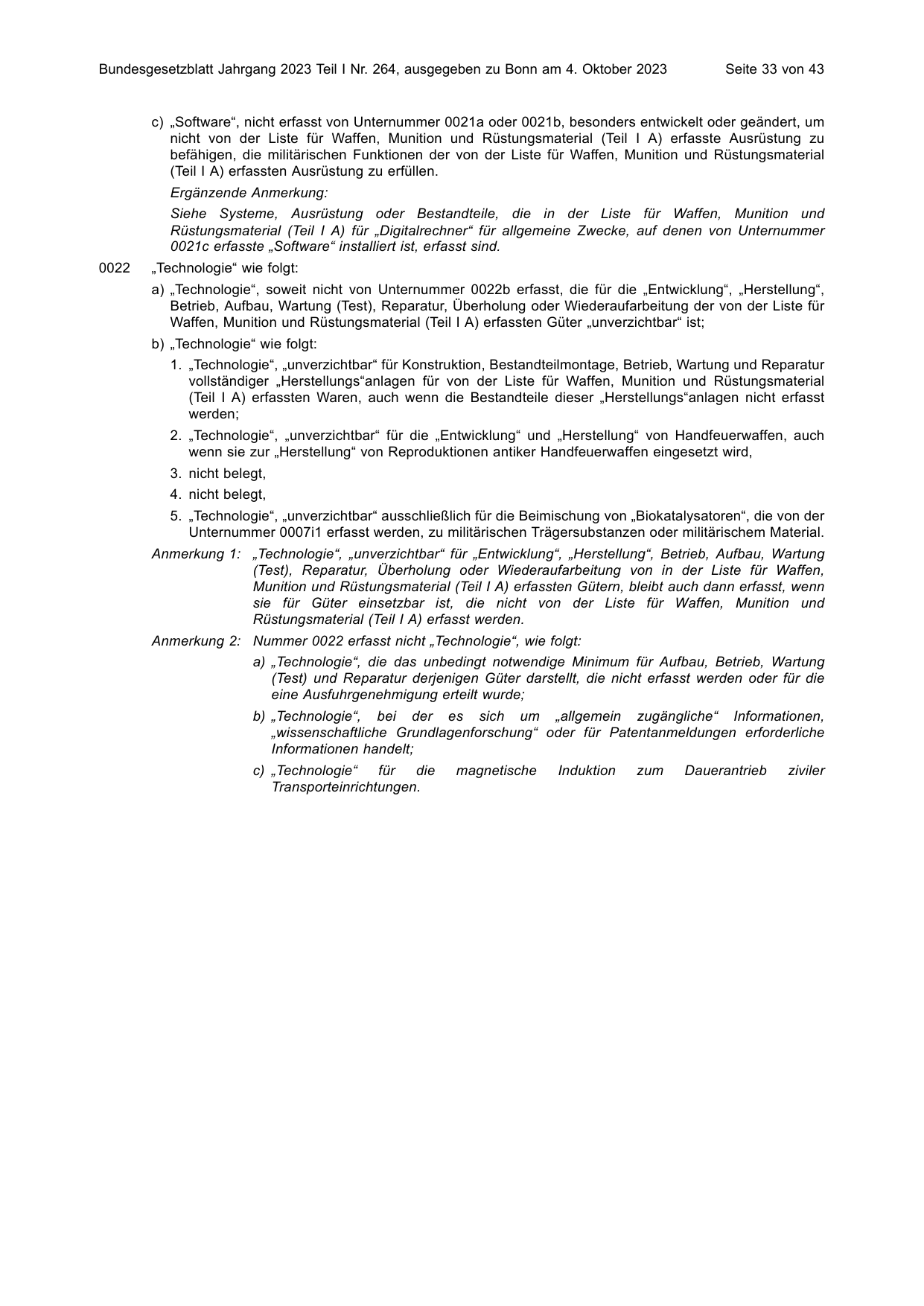 BGBl. 2023, Seite 33 — Originalseite als Abbildung
