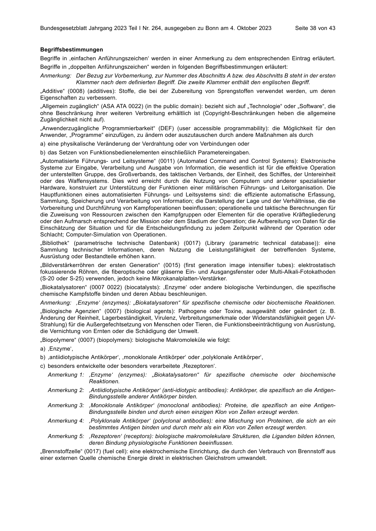 BGBl. 2023, Seite 38 — Originalseite als Abbildung