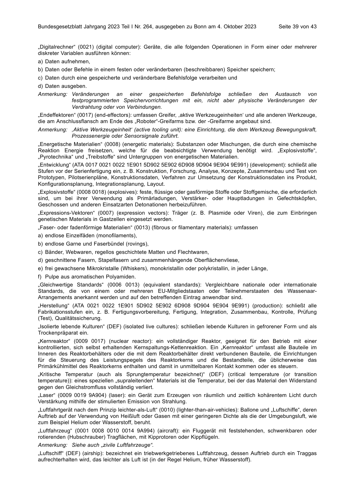 BGBl. 2023, Seite 39 — Originalseite als Abbildung