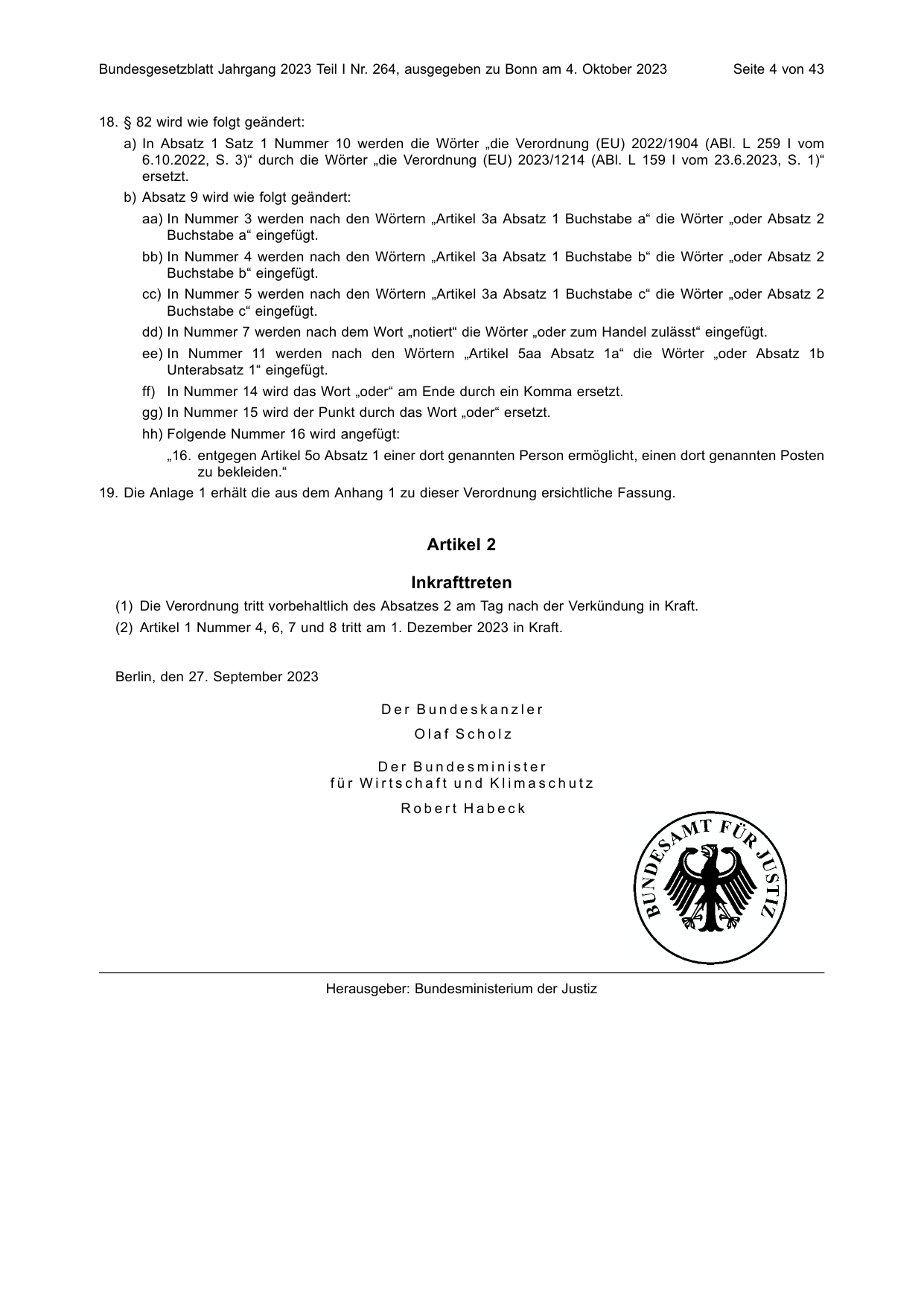 BGBl. 2023, Seite 4 — Originalseite als Abbildung