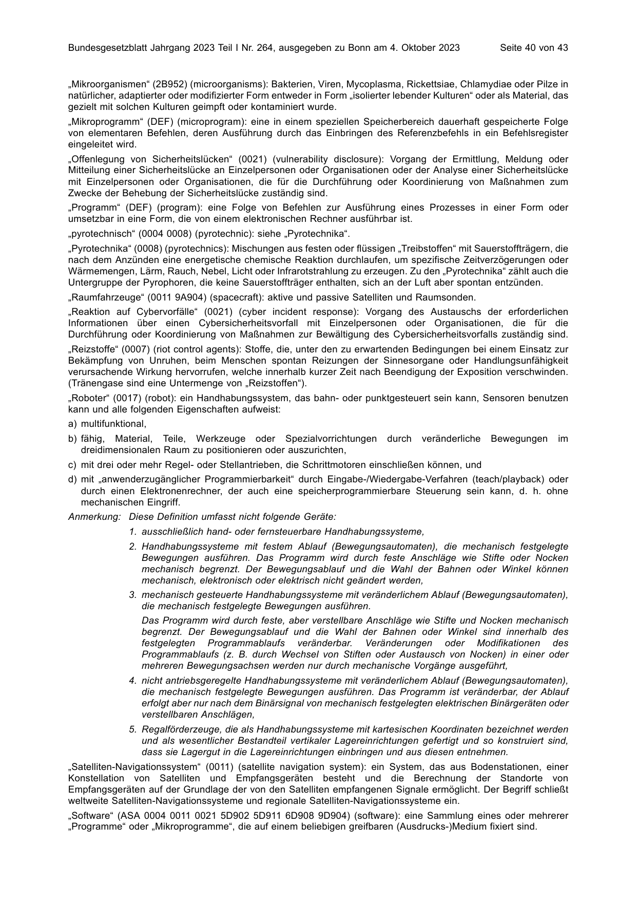 BGBl. 2023, Seite 40 — Originalseite als Abbildung