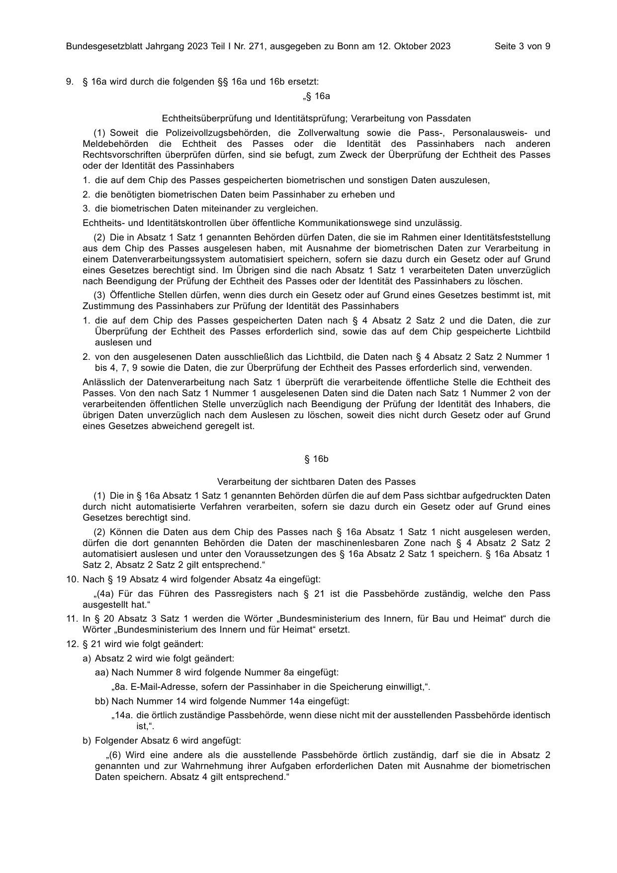 BGBl. 2023, Seite 3 — Originalseite als Abbildung