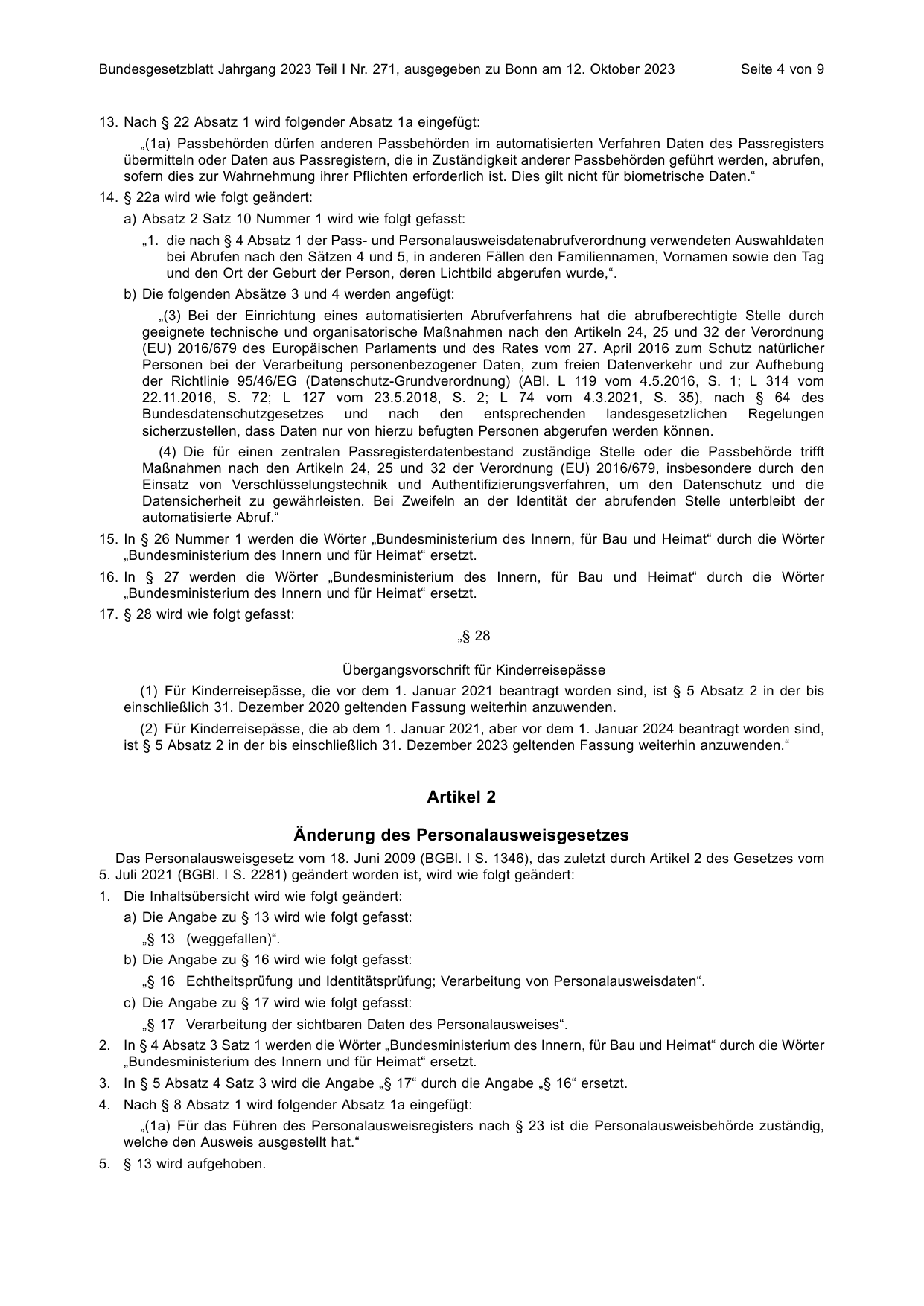 BGBl. 2023, Seite 4 — Originalseite als Abbildung