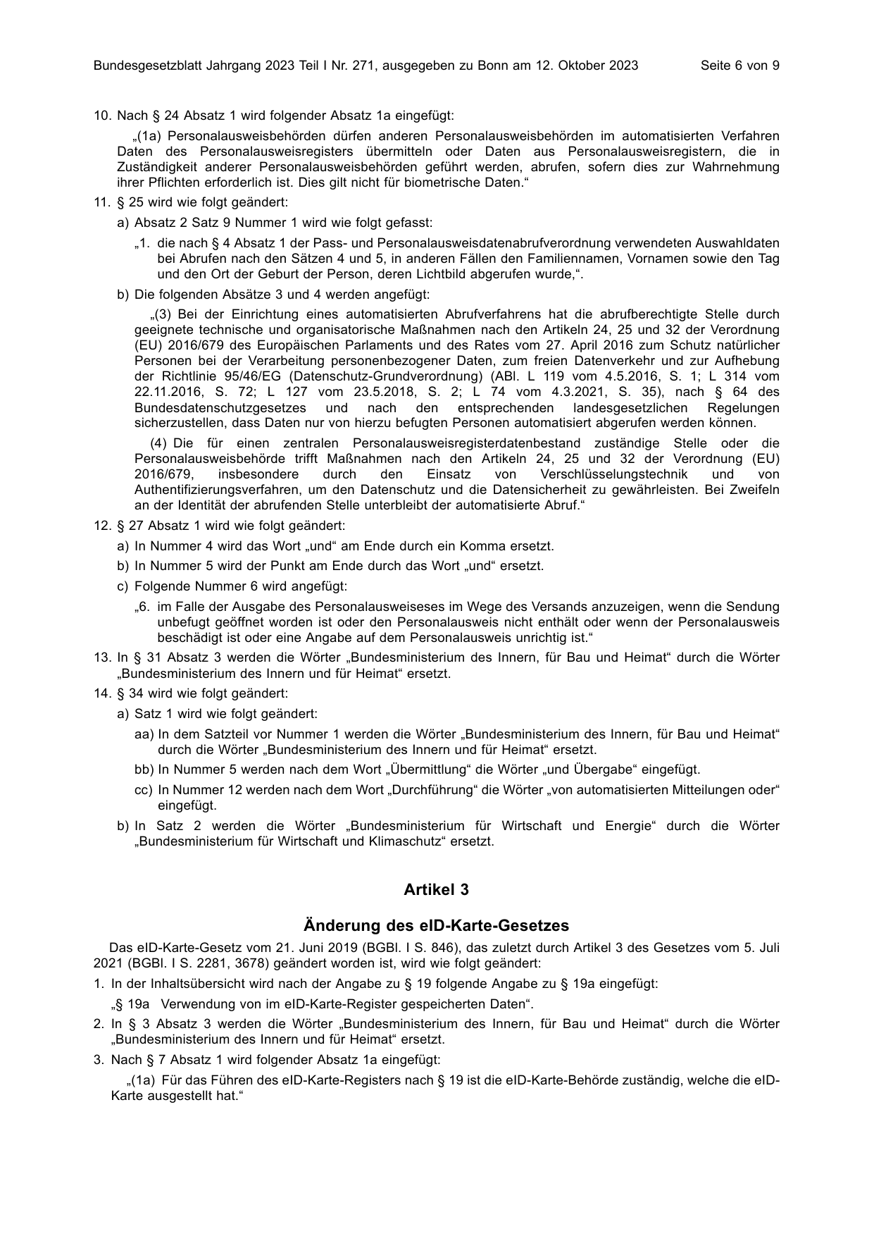 BGBl. 2023, Seite 6 — Originalseite als Abbildung