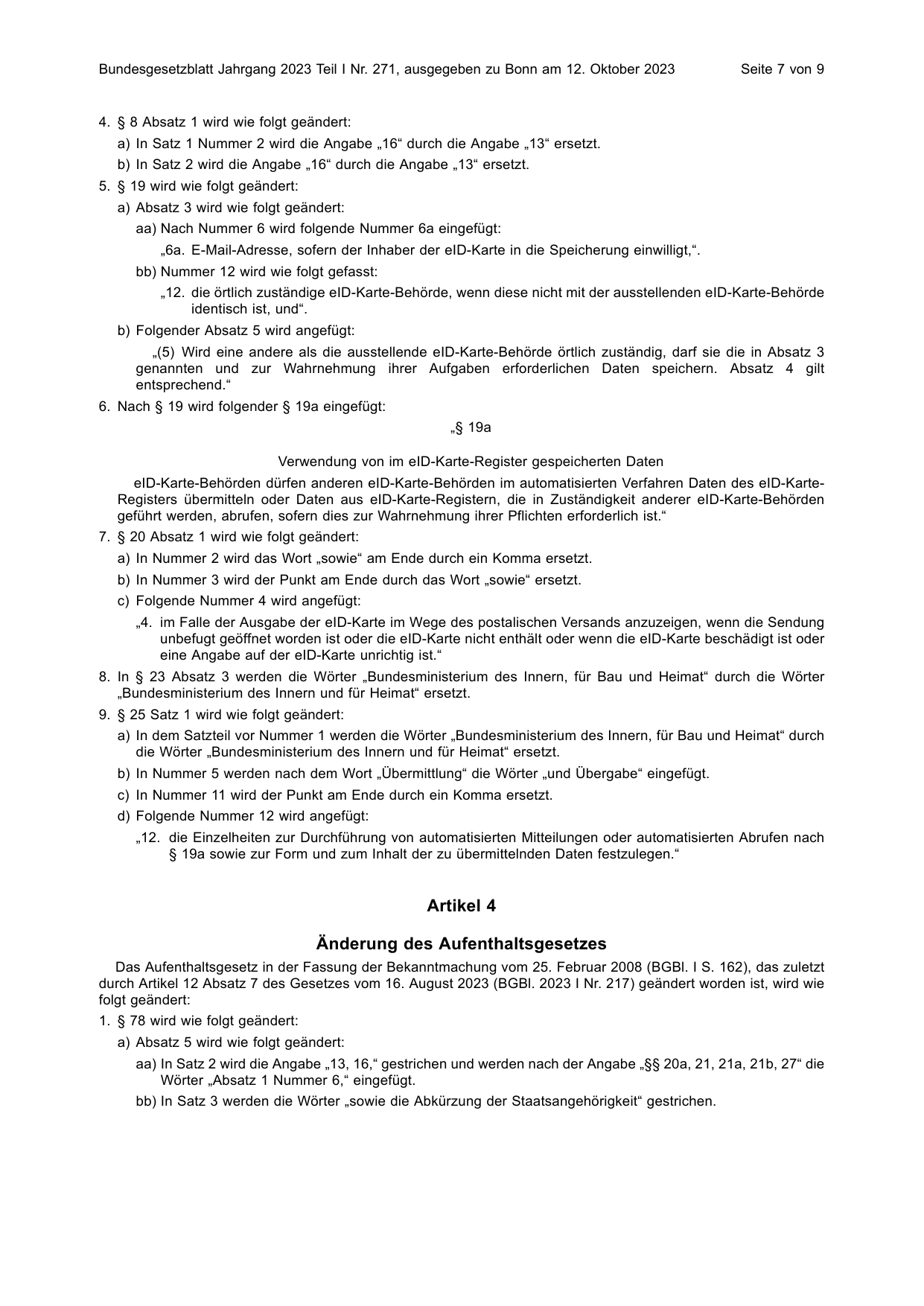 BGBl. 2023, Seite 7 — Originalseite als Abbildung
