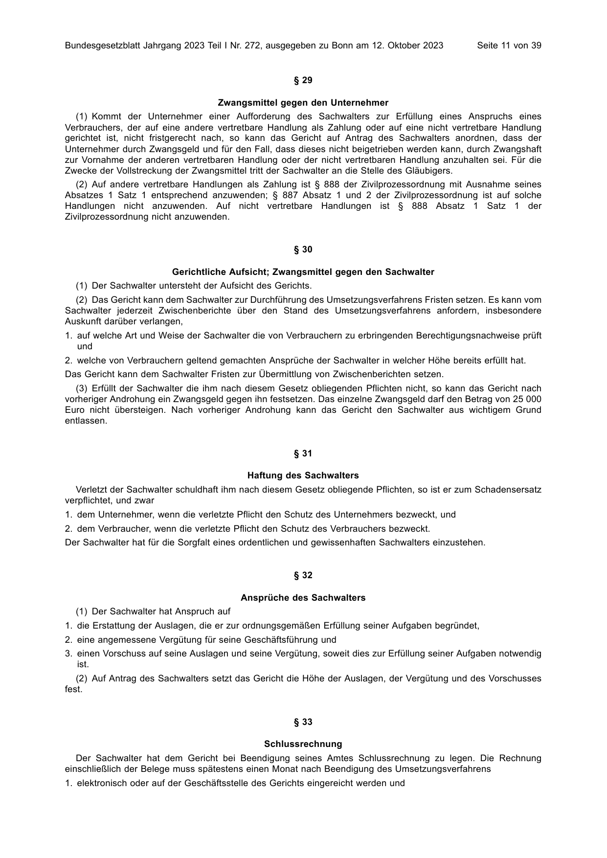 BGBl. 2023, Seite 11 — Originalseite als Abbildung