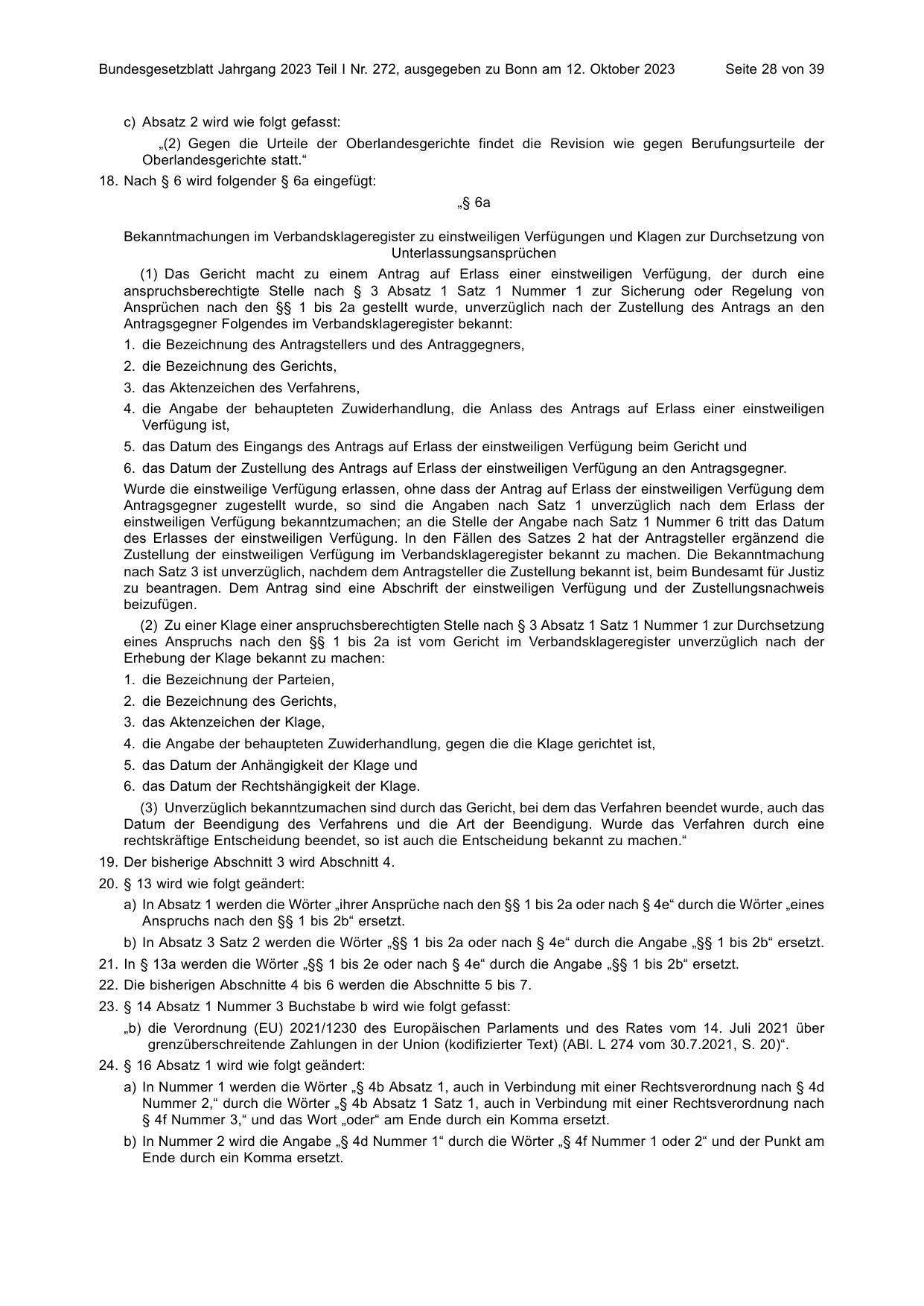 BGBl. 2023, Seite 28 — Originalseite als Abbildung